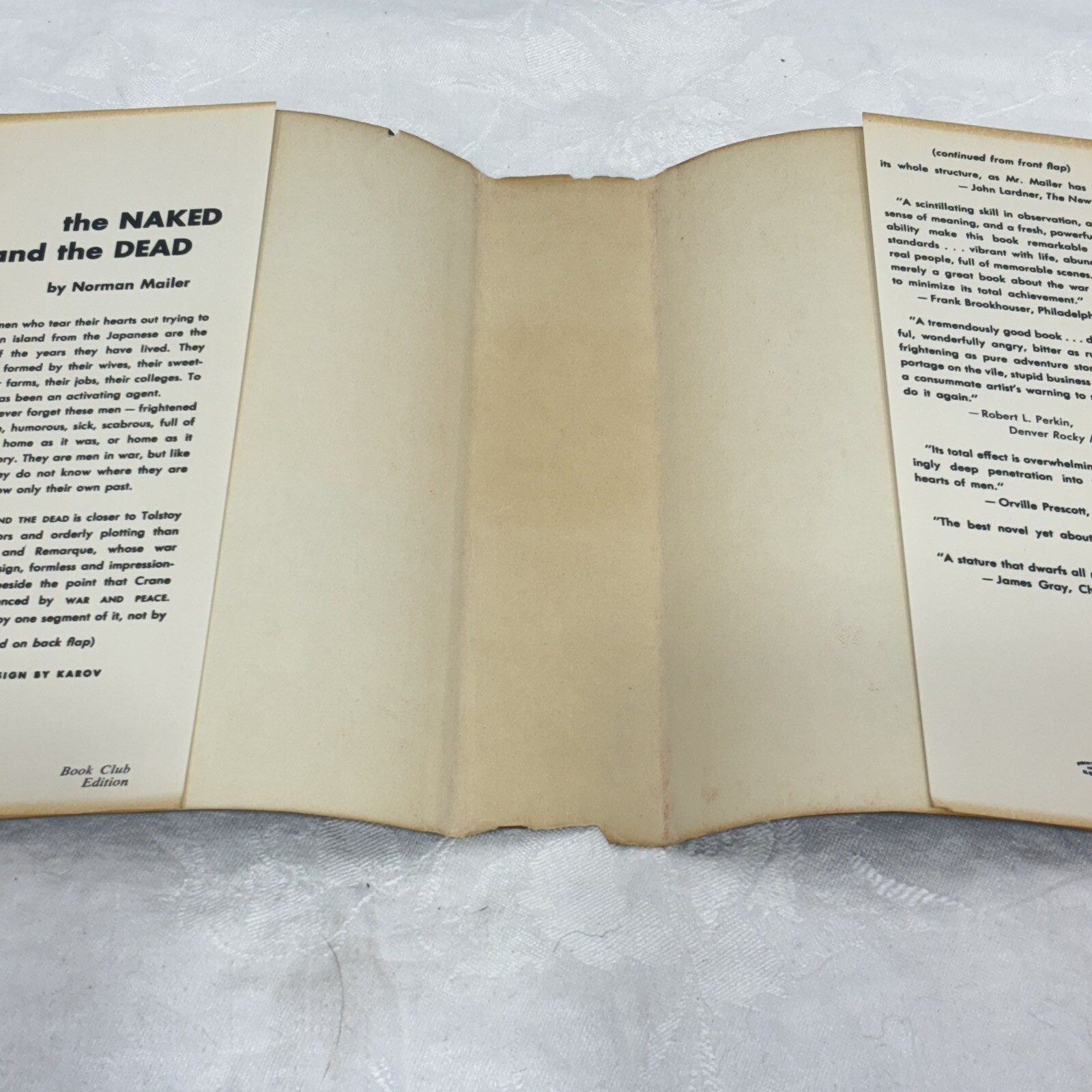 The Naked & the Dead by Norman Mailer 1948 Book Club Ed Hardcover Dust Jacket