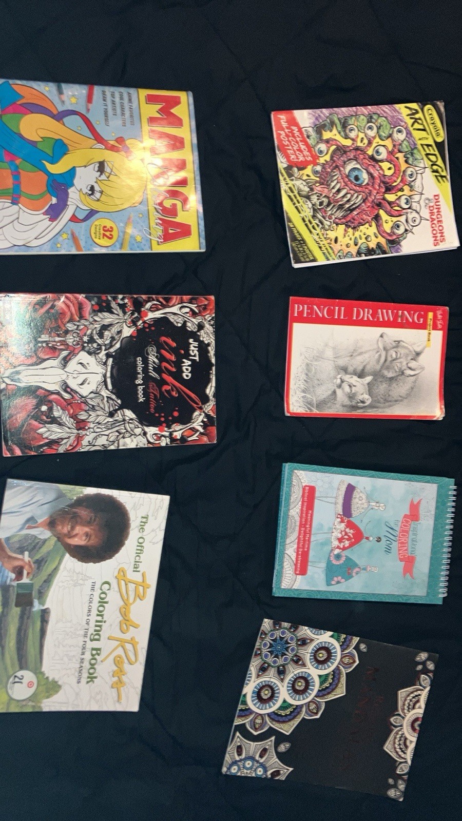 Assorted Adult and Hobby Coloring Books Set