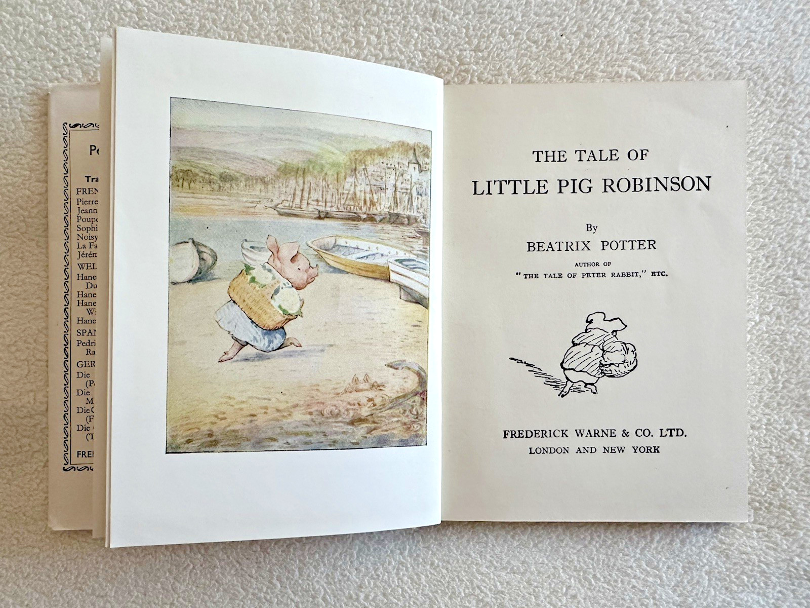The Tale of Little Pig Robinson, By Beatrix Potter, 1960’s Vintage-VG HB