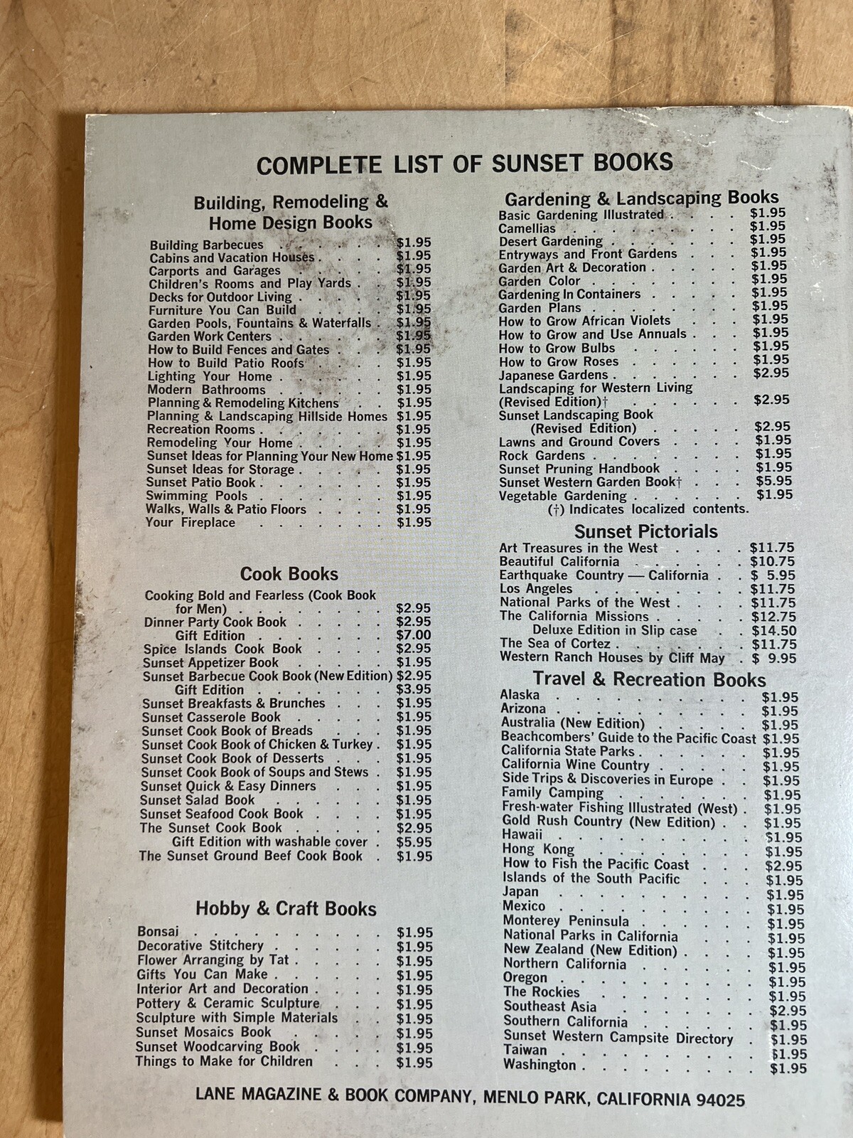 Vintage Sunset Travel Guide to Washington 1969 Black & White Photos Maps Text