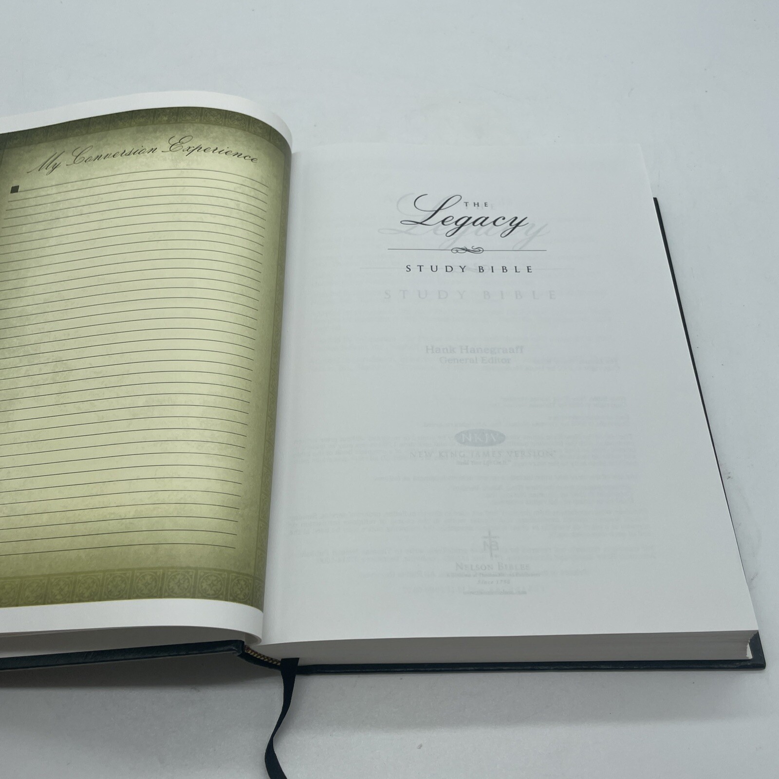 Legacy Study Bible New King Hank Hanegraaff NKJV Black Hardcover 2007