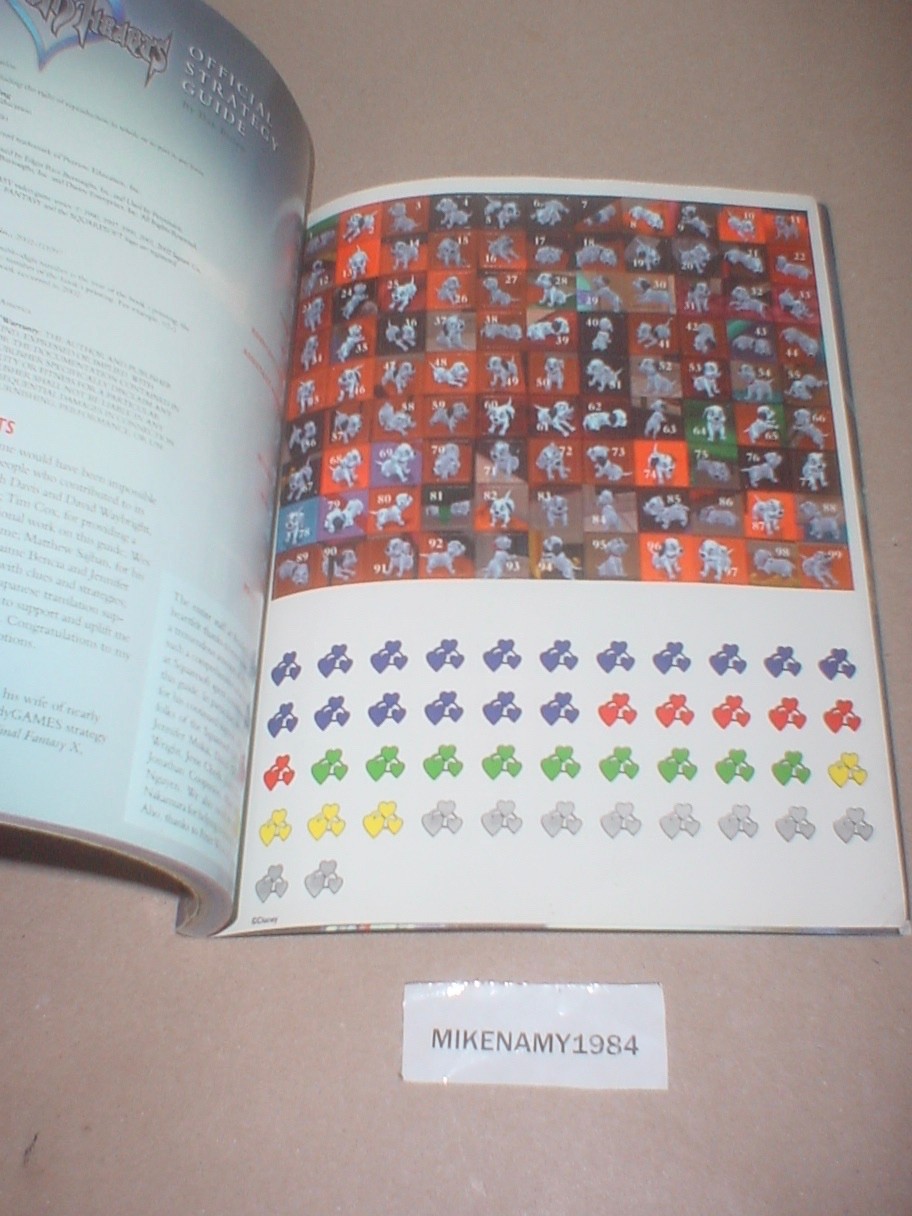 KINGDOM HEARTS Official Strategy Guide Brady Games -Has Stickers but NO POSTER