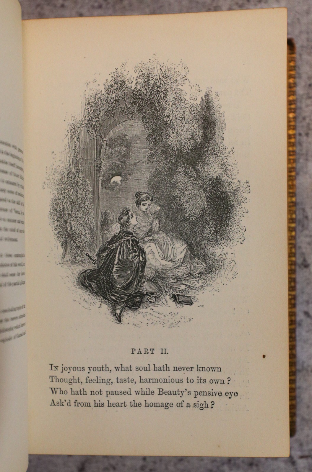 1863 WA Hill, Poetical Works of Thomas Campbell, Full Leather Fine Binding