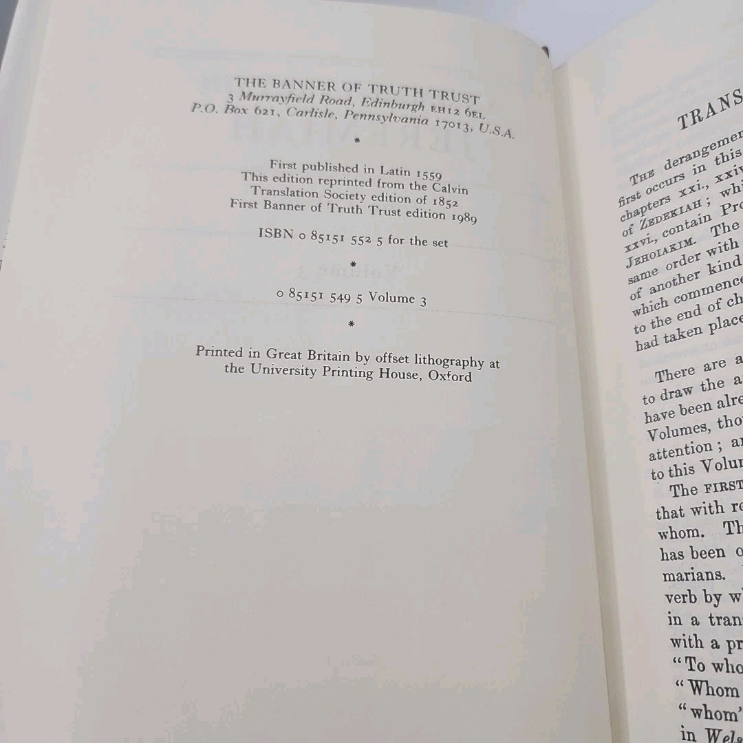 Commentary on Jeremiah and Lamentations – Geneva Banner of Truth Volumes 1,2,3,4