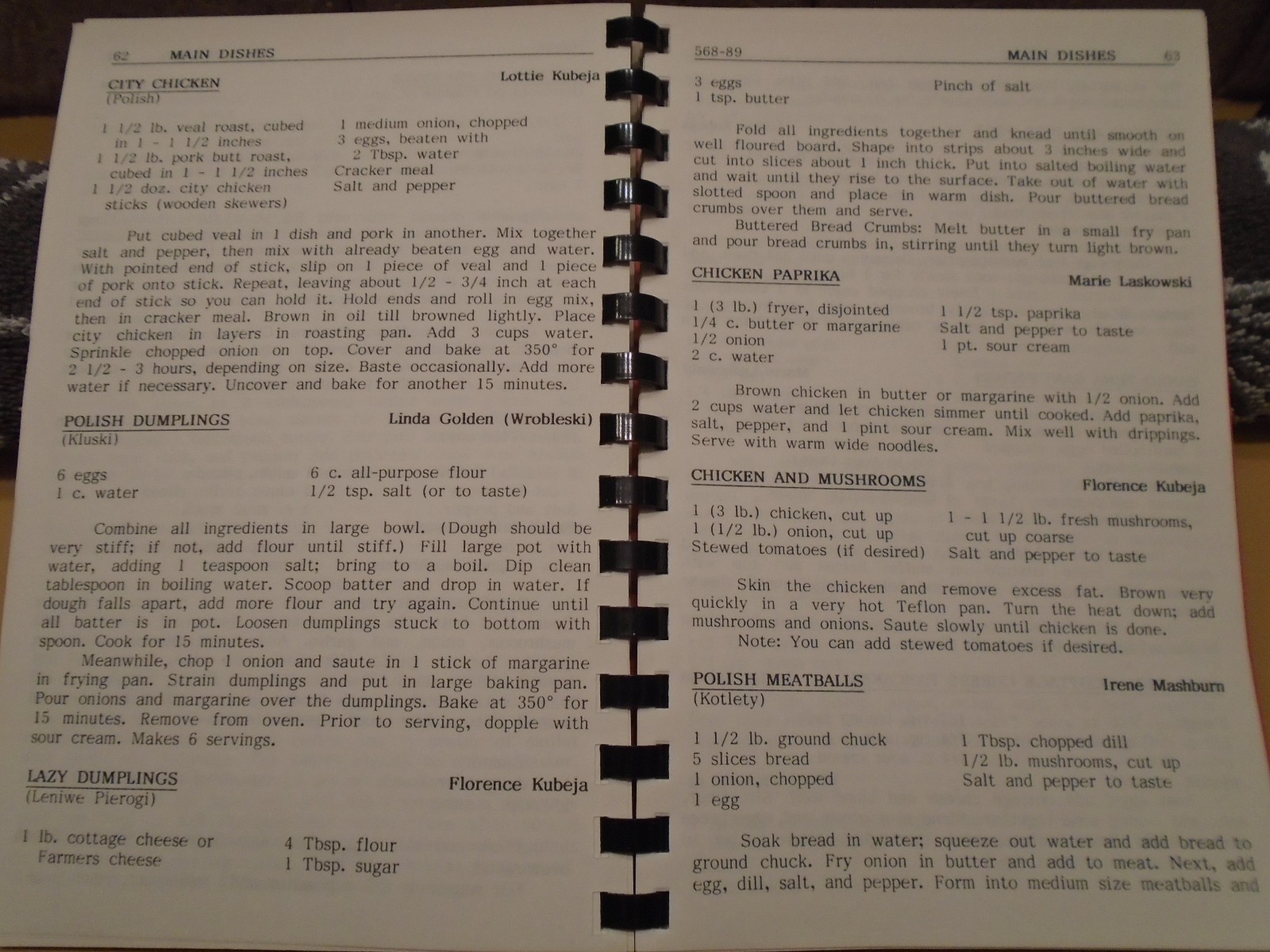 Vtg Polish American Club COOKBOOK 1989 Albuquerque, New Mexico ETHNIC Heritage