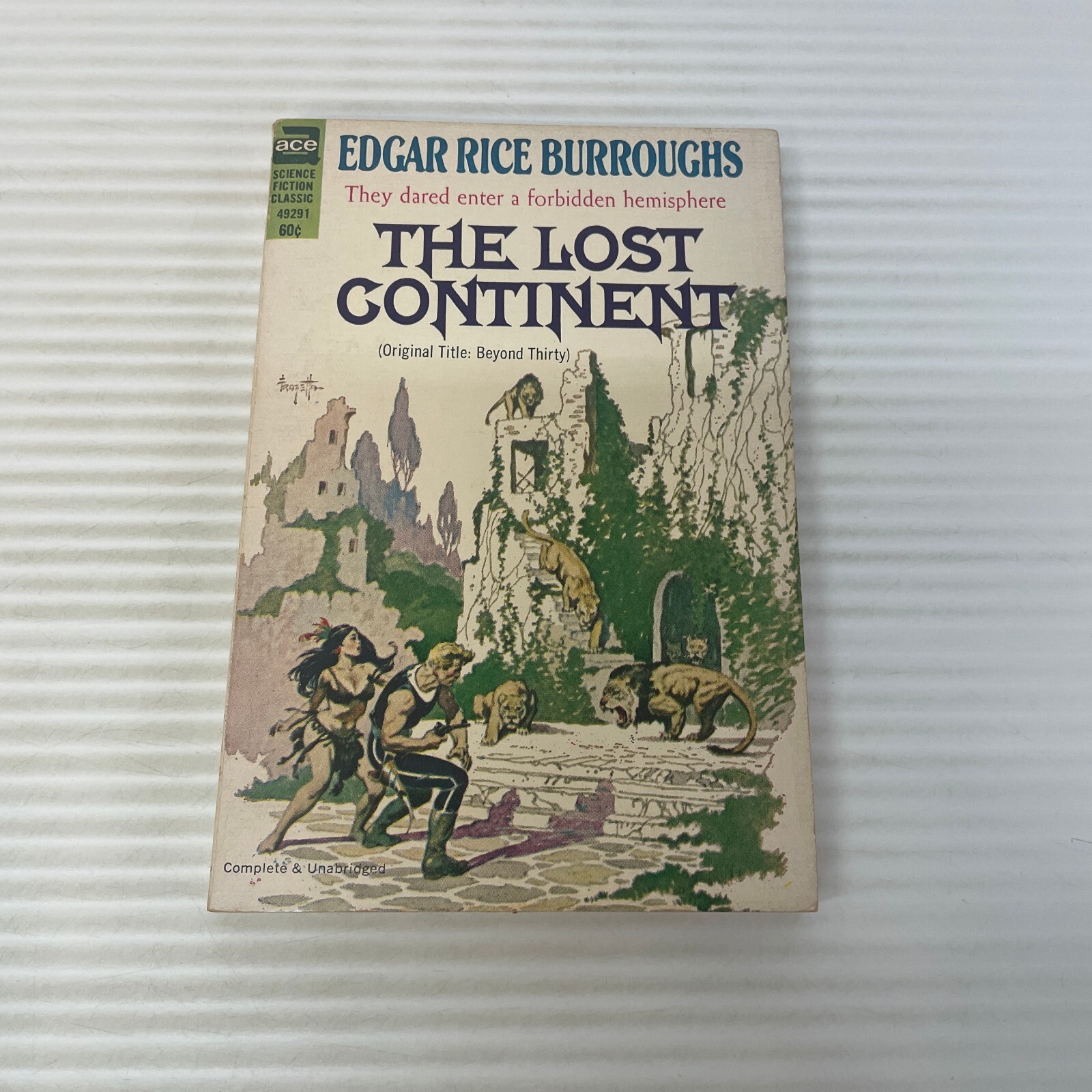 The Lost Continent Science Fiction Paperback Book by Edgar Rice Burroughs 1972