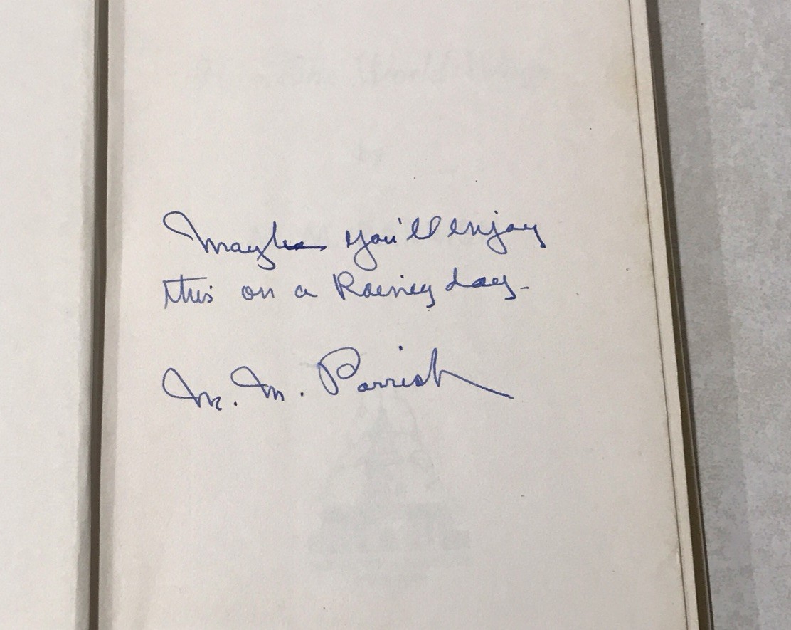 SIGNED How the World Wags by M. M. Parrish 1959 Hardcover Dust Jacket VERSE RARE