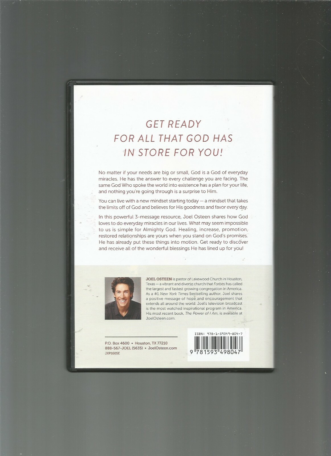 Everyday Miracles by Joel Osteen (CD/ DVD/ 3 Disc Set) [NEW], DVD