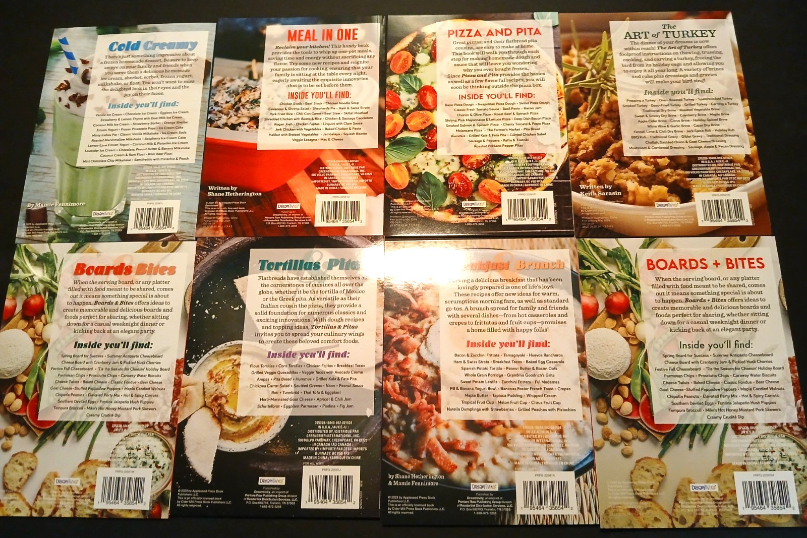 Lot of 8 Different Dreamtivity Softcover Cookbooks / Recipe Books New/Unused