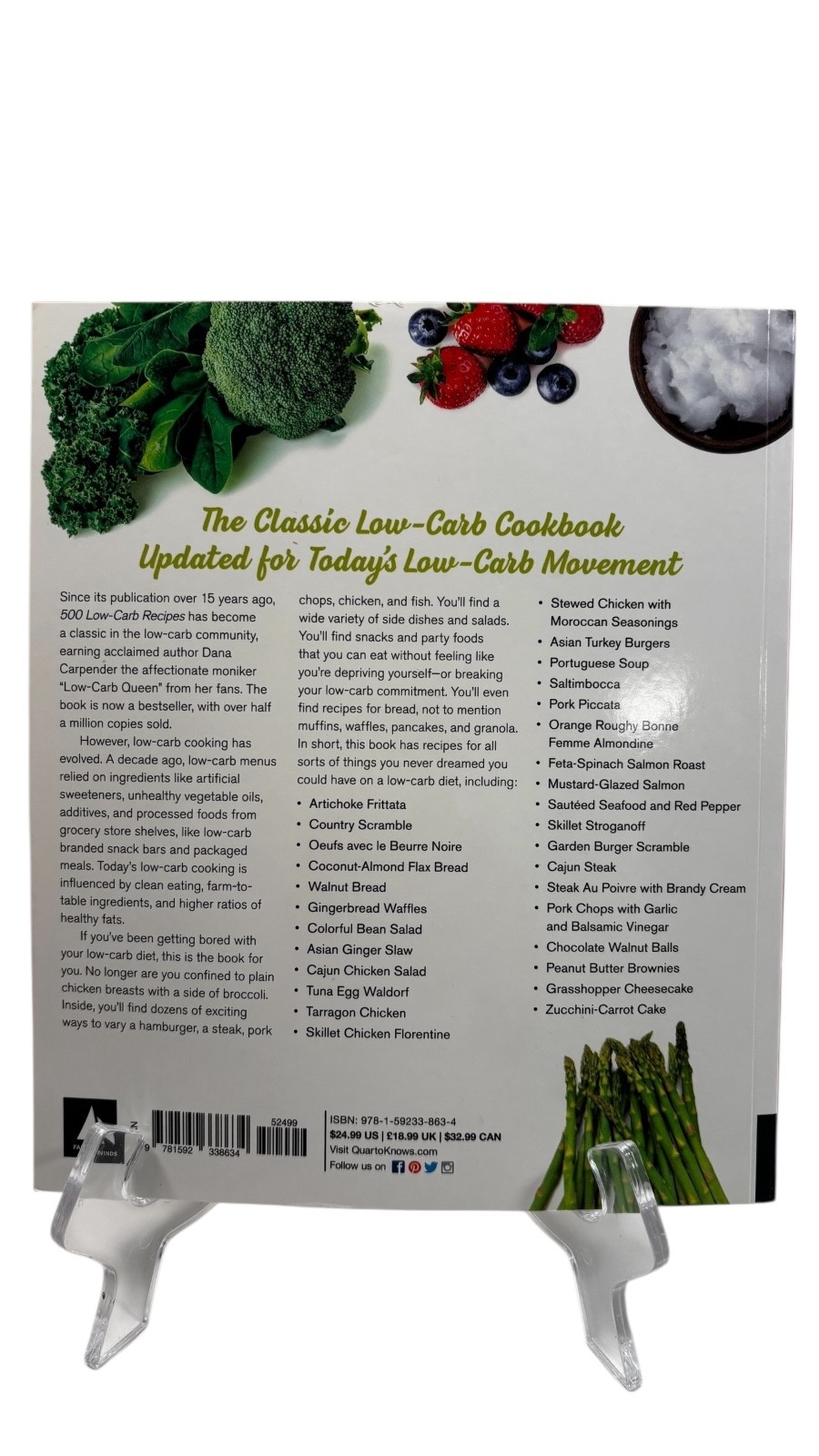 Lot of 1 Low-Carb Cookbooks Dana Carpender- 500 Recipes and 15 Minute Meals
