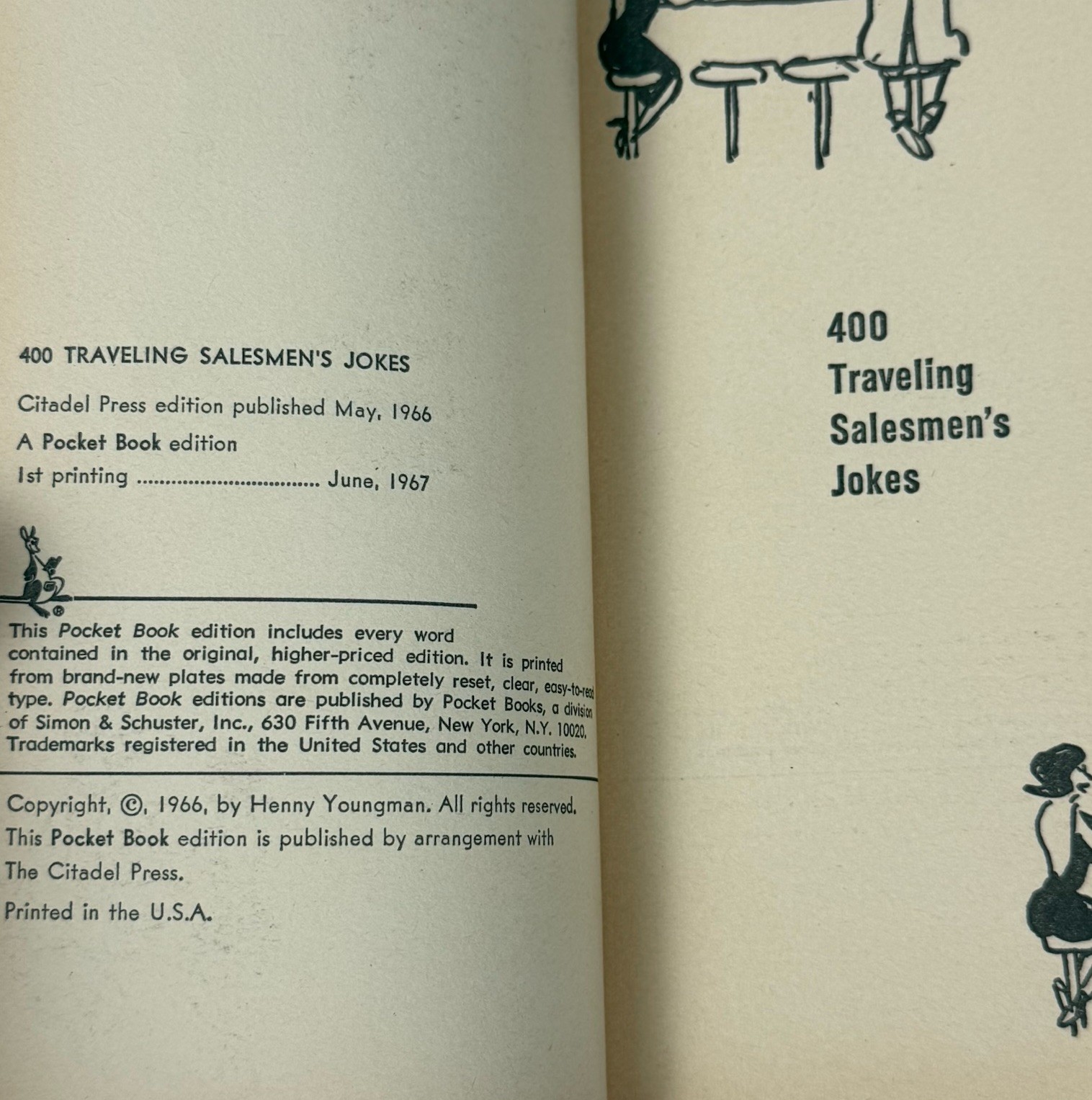 HENNY YOUNGMAN’S 400 TRAVELING SALESMEN’S JOKES – SEXY, BRASH, RISQUE PB 1967
