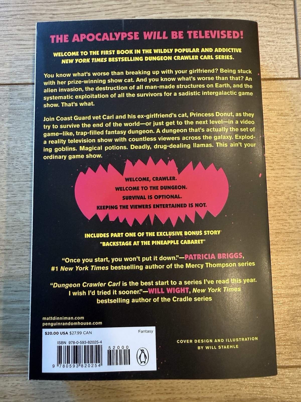 Dungeon Crawler Carl by Matt Dinniman Signed Paperback