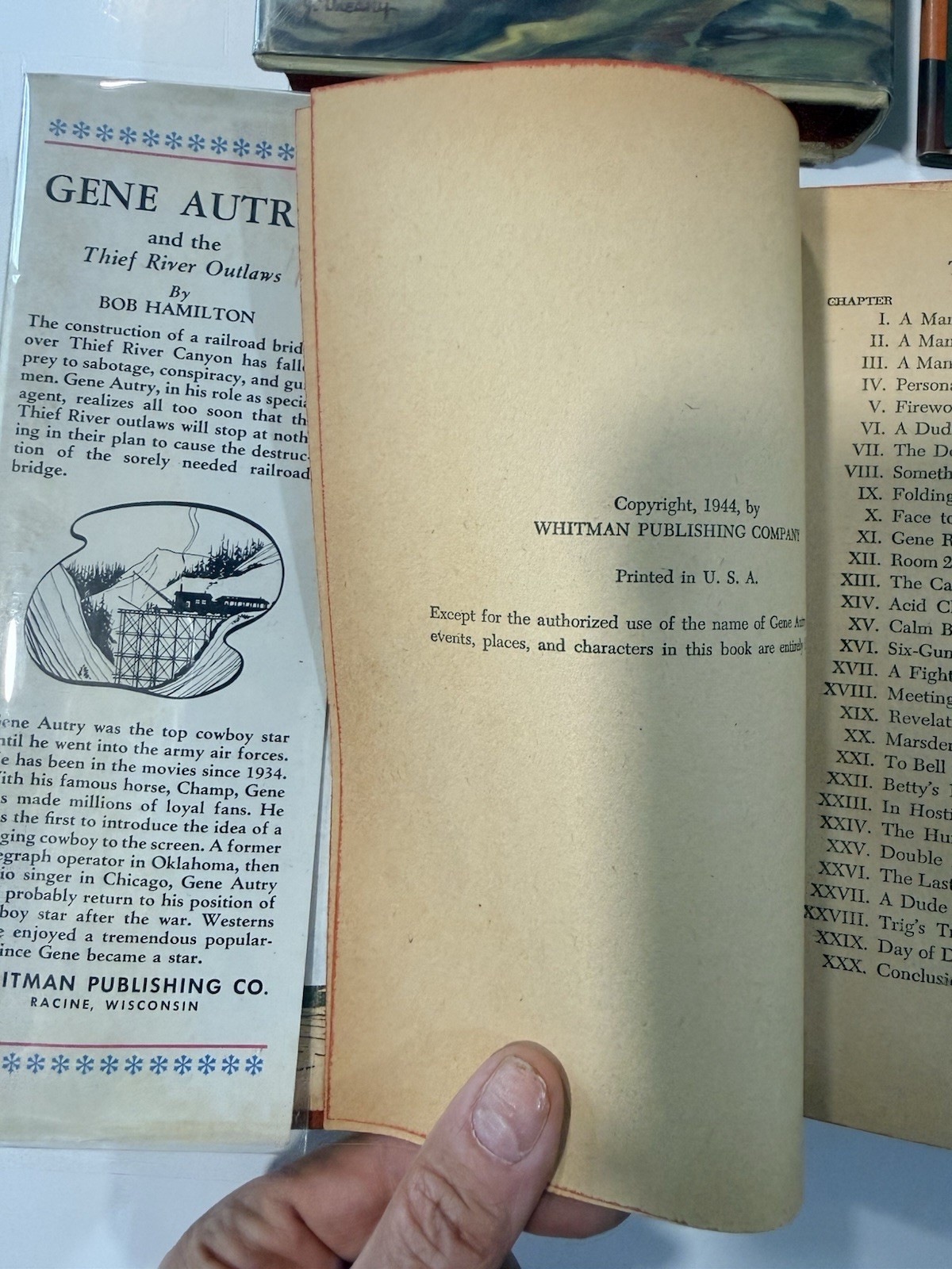 Lot of 5 Vintage Gene Autry Whitman Hardcovers Western Books 1944 A+++