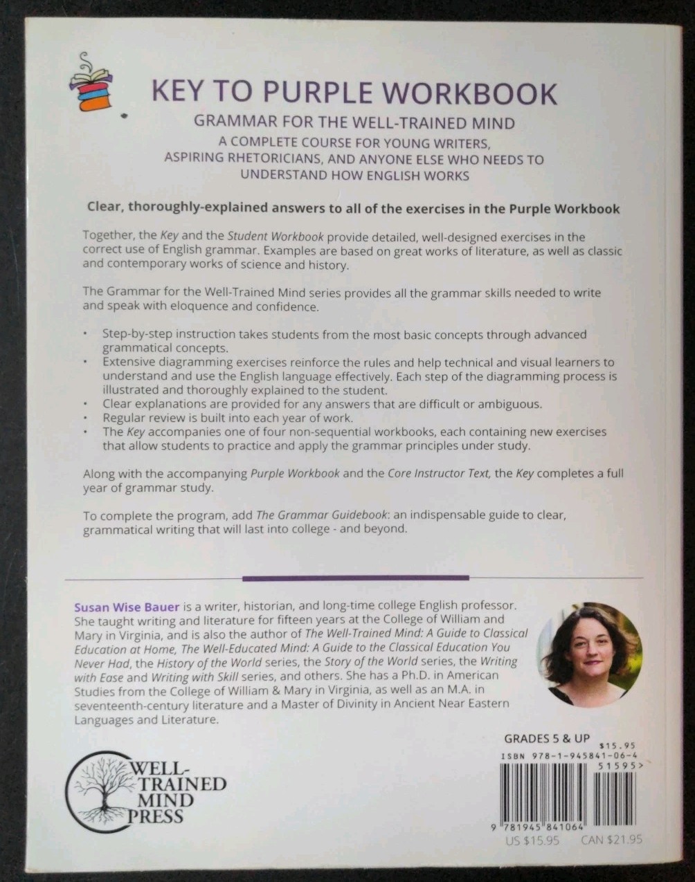 Grammar for the Well-Trained Mind : Answer Key to Student Workbook 1 (Purple)