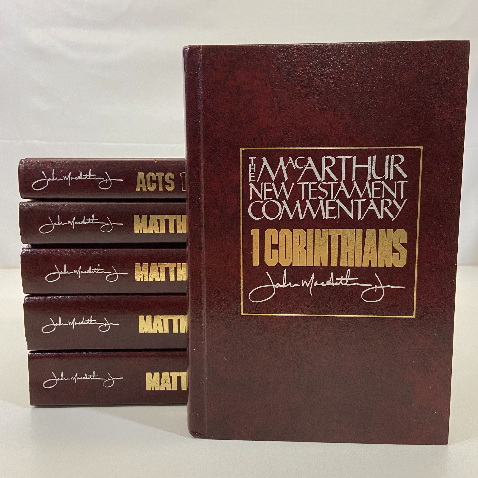 6 John McArthur New Testament Commentary Hardcover Moody Press Volumes Lot GOOD