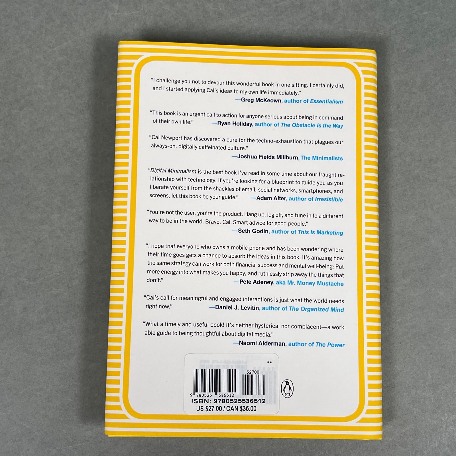 Digital Minimalism: Choosing a Focused – Hardcover, by Newport Cal – VERY GOOD