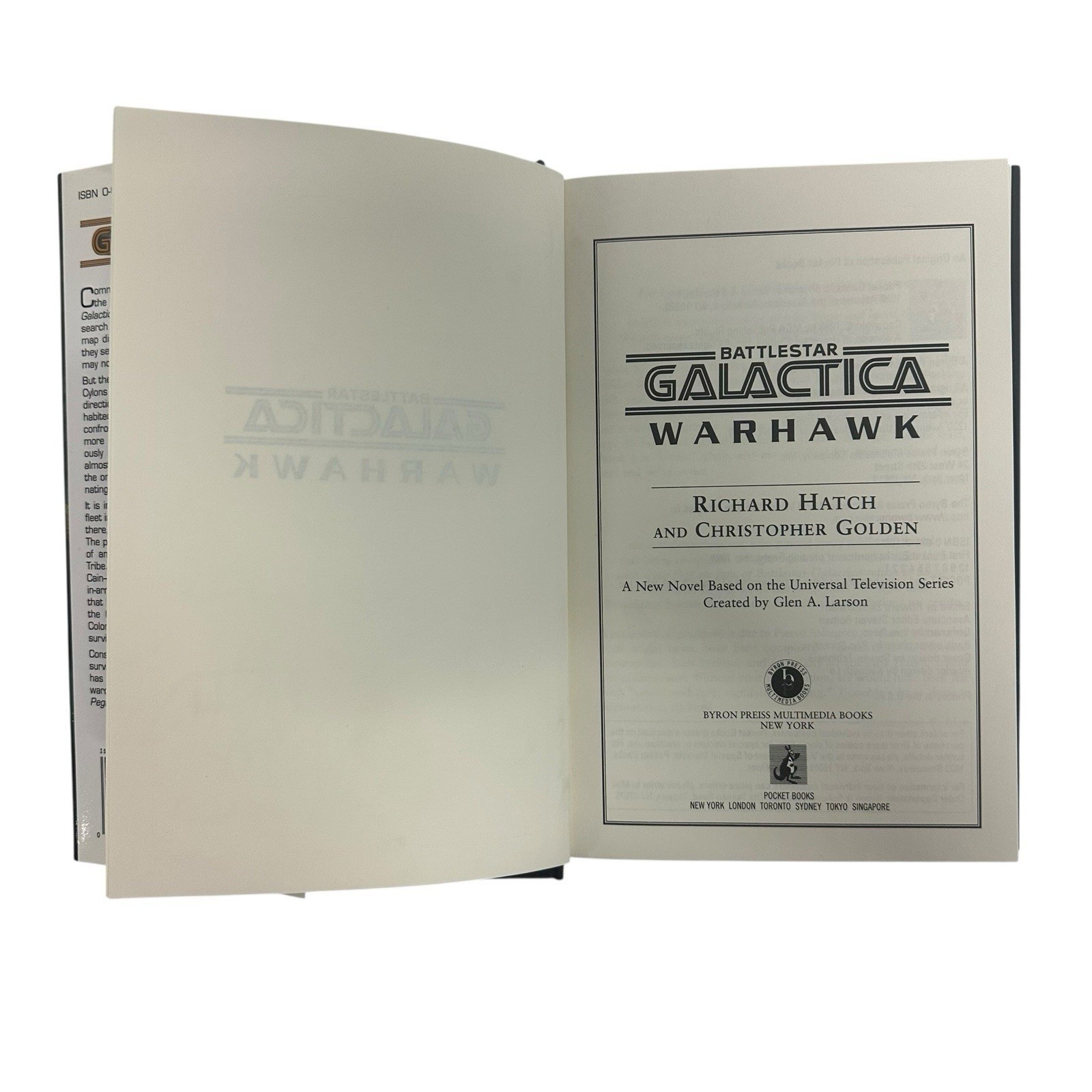 Warhawk Hardcover Book by Richard Hatch – Battlestar Galactica – 1998 1st / 1st