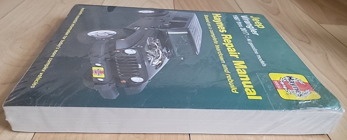 Jeep Wrangler 1987-2017 Haynes Repair Manual All Gasoline Models 4 & 6-cyl NEW
