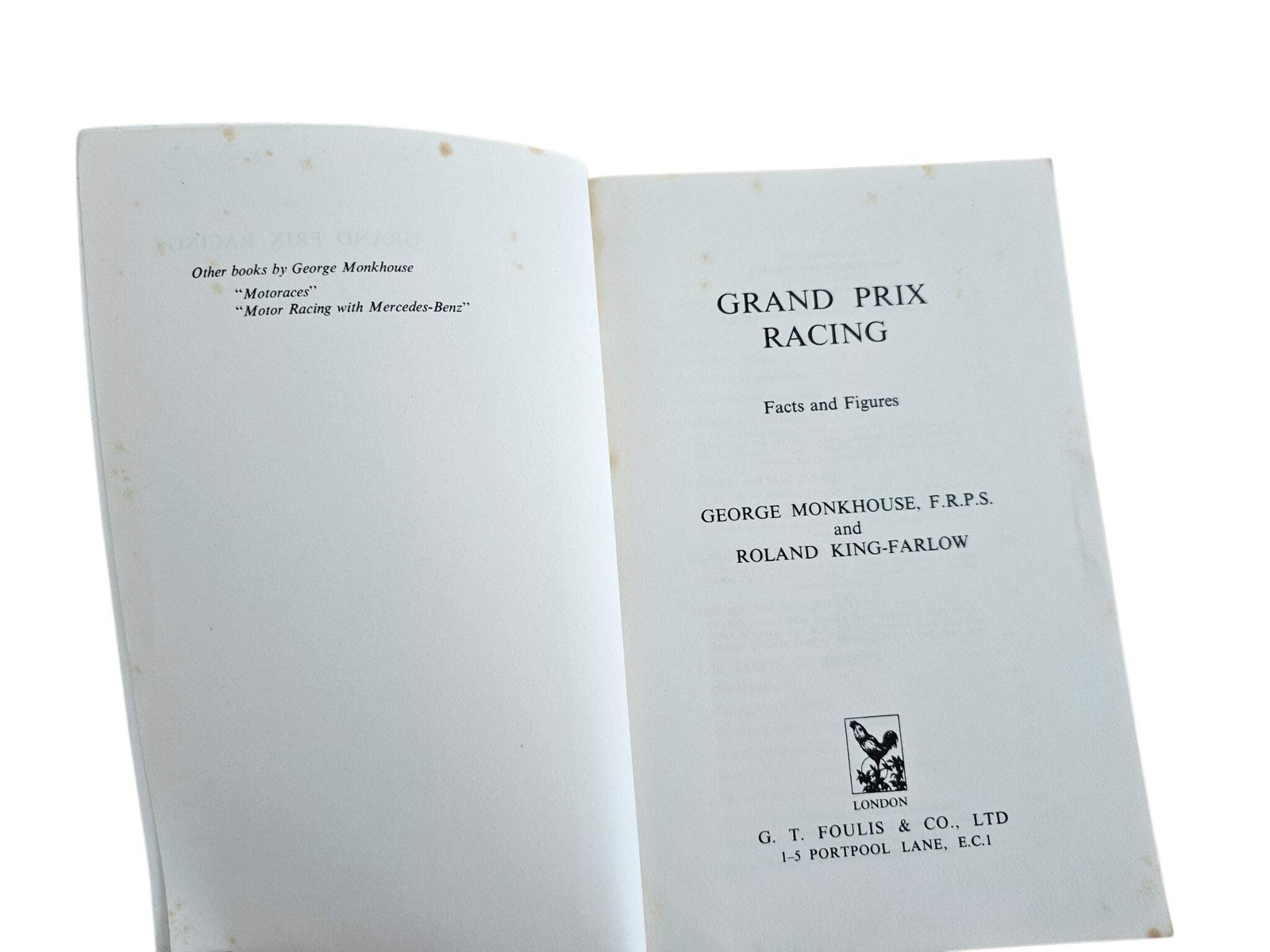 Grand Prix Racing Facts and Figures 1894-1963 (Monkhouse, 3rd Edition 1964)
