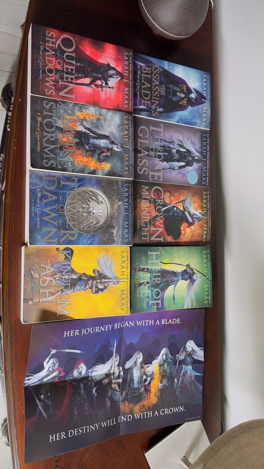 W/ POSTER Throne of Glass OOP ORIGINAL Cover Paperback Box Set Sarah J. Maas