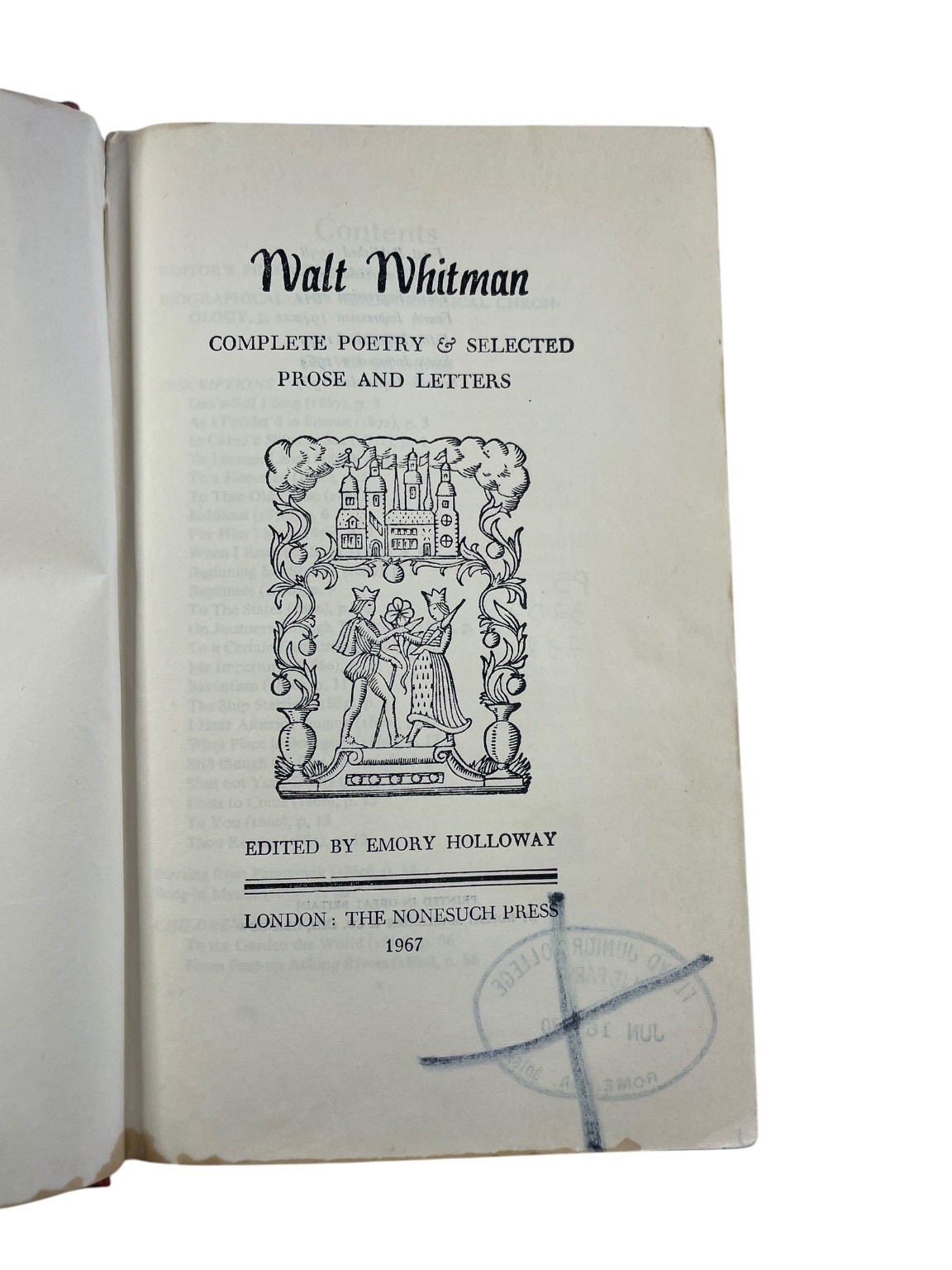 Walt Whitman: Complete Poetry & Prose 1967 Nonesuch Press Hardcover