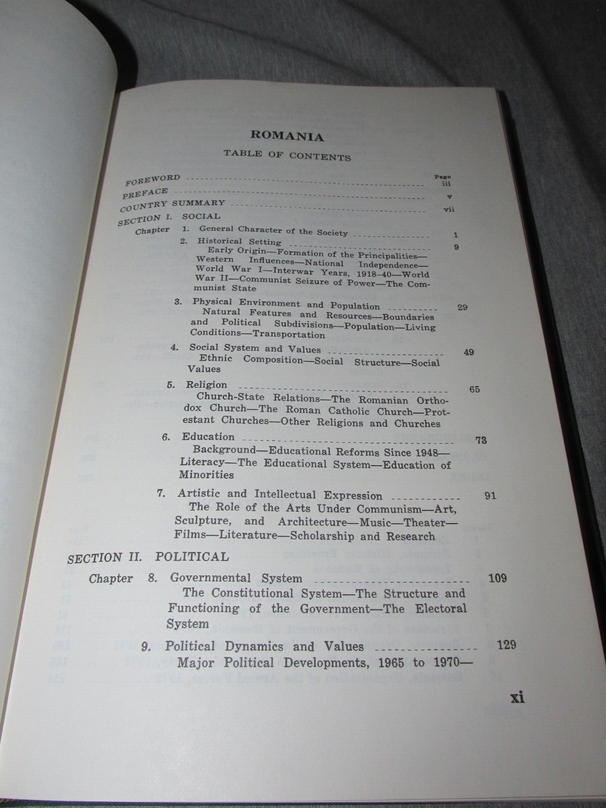 AREA HANDBOOK FOR ROMANIA 1972 DA PAM 550-160 Hardback