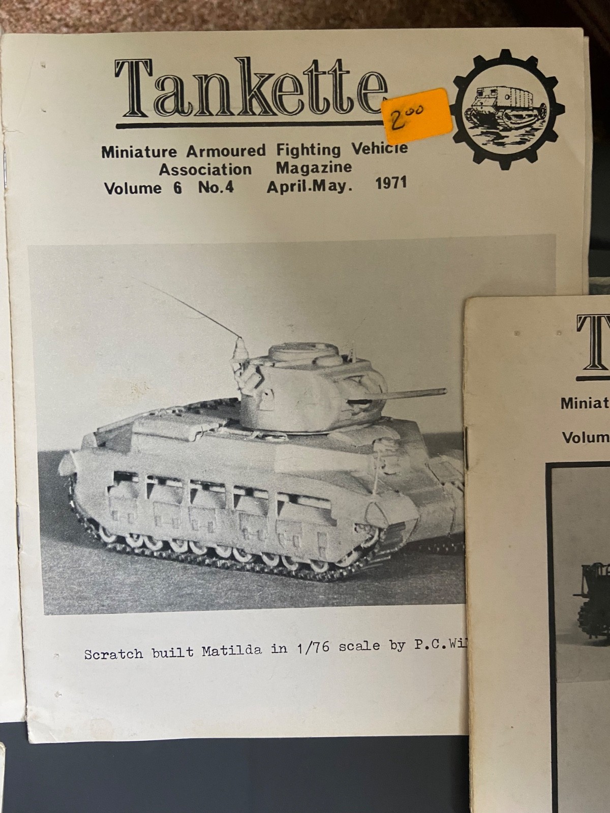 LOT OF 5 TANKETTE MAGAZINES MINIATURE ARMOURED FIGHTING VEHICLES 1970-1971