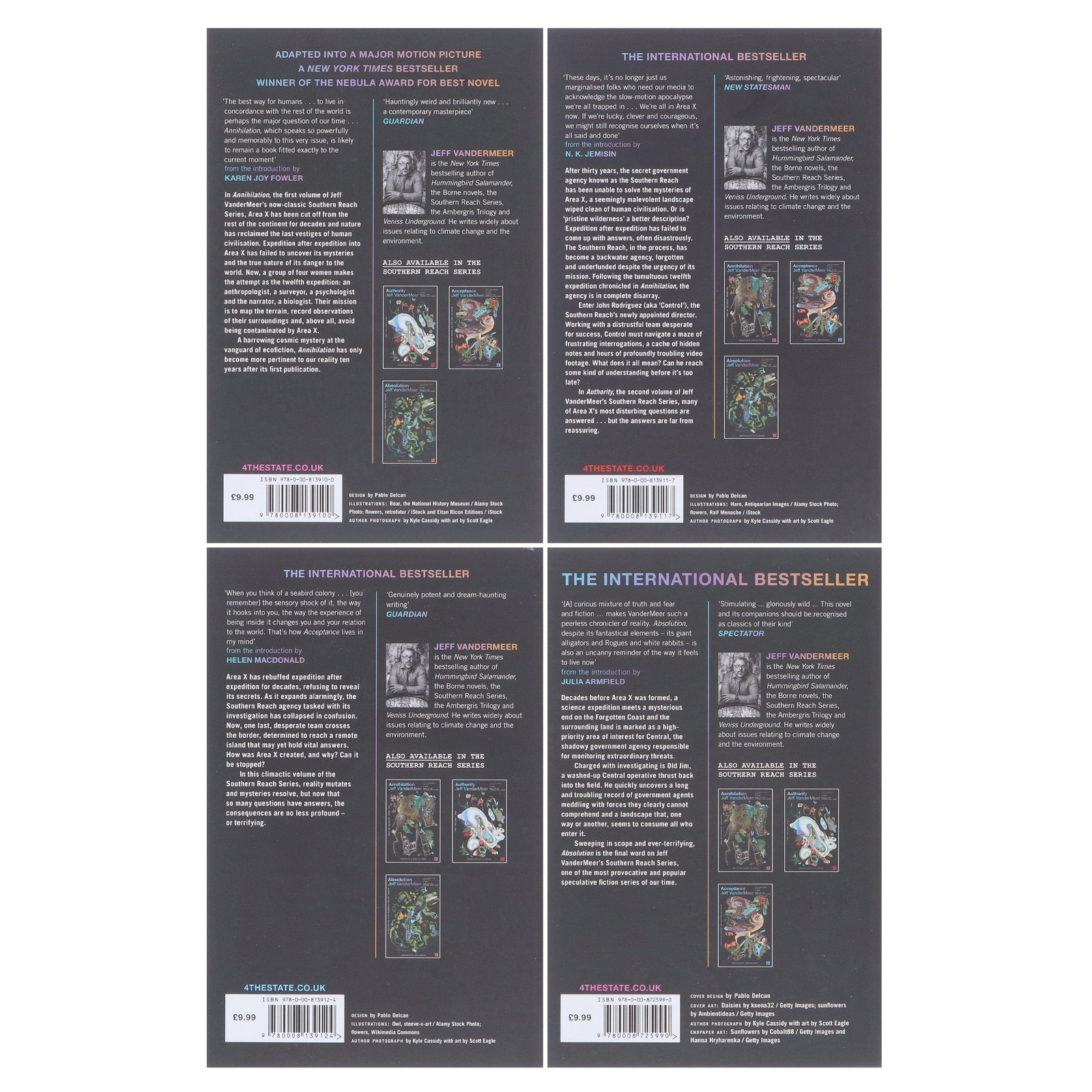 Southern Reach Series 4 Books Set by Jeff VanderMeer – Fic – PB