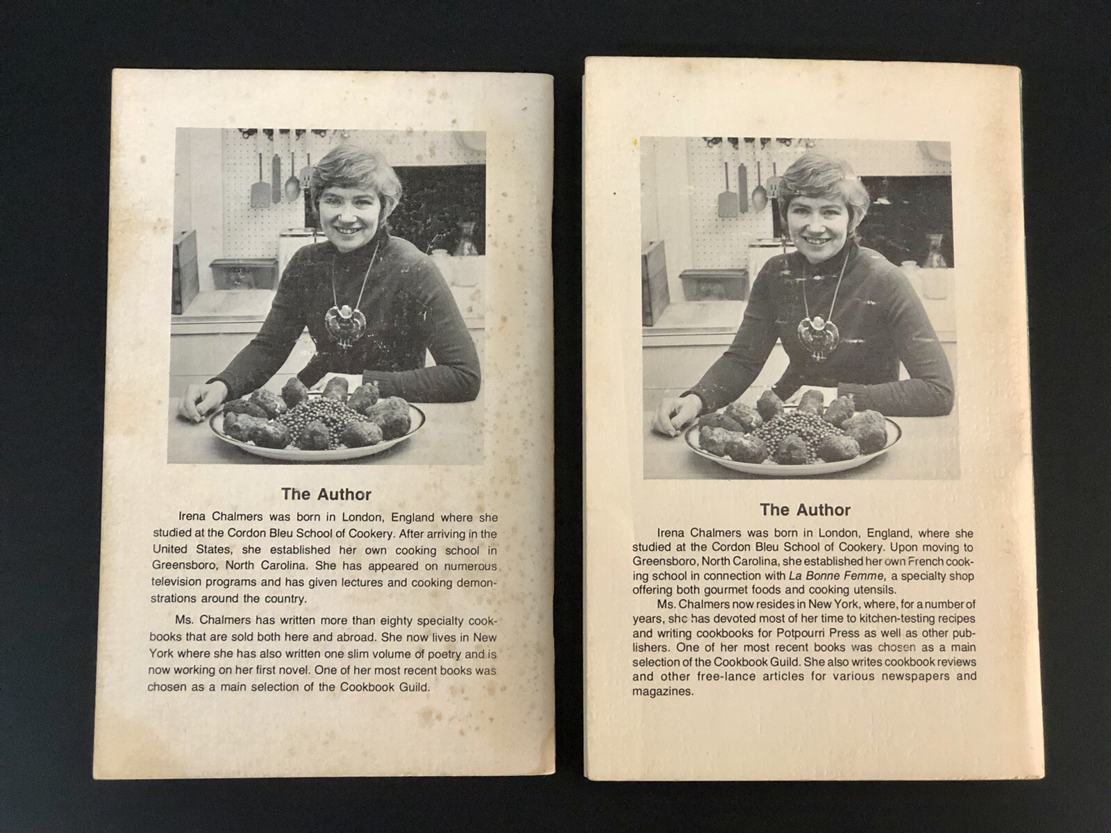 Lot of 2 Vintage 1970s Irena Chalmers Cookbooks: Omelette Originals & Soups