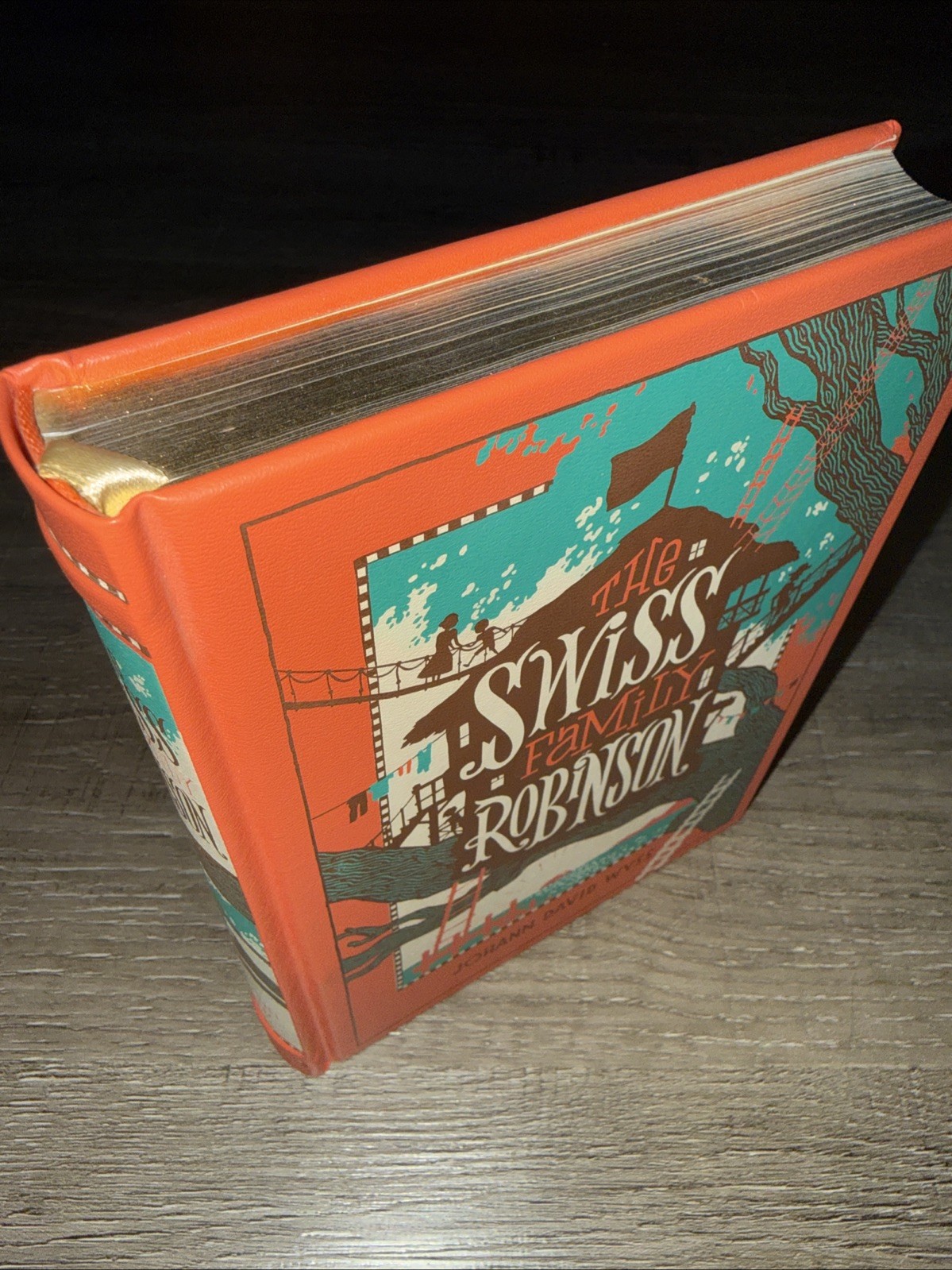 Swiss Family Robinson Barnes Noble Collectible Edition Leather Gilt 1st Printing