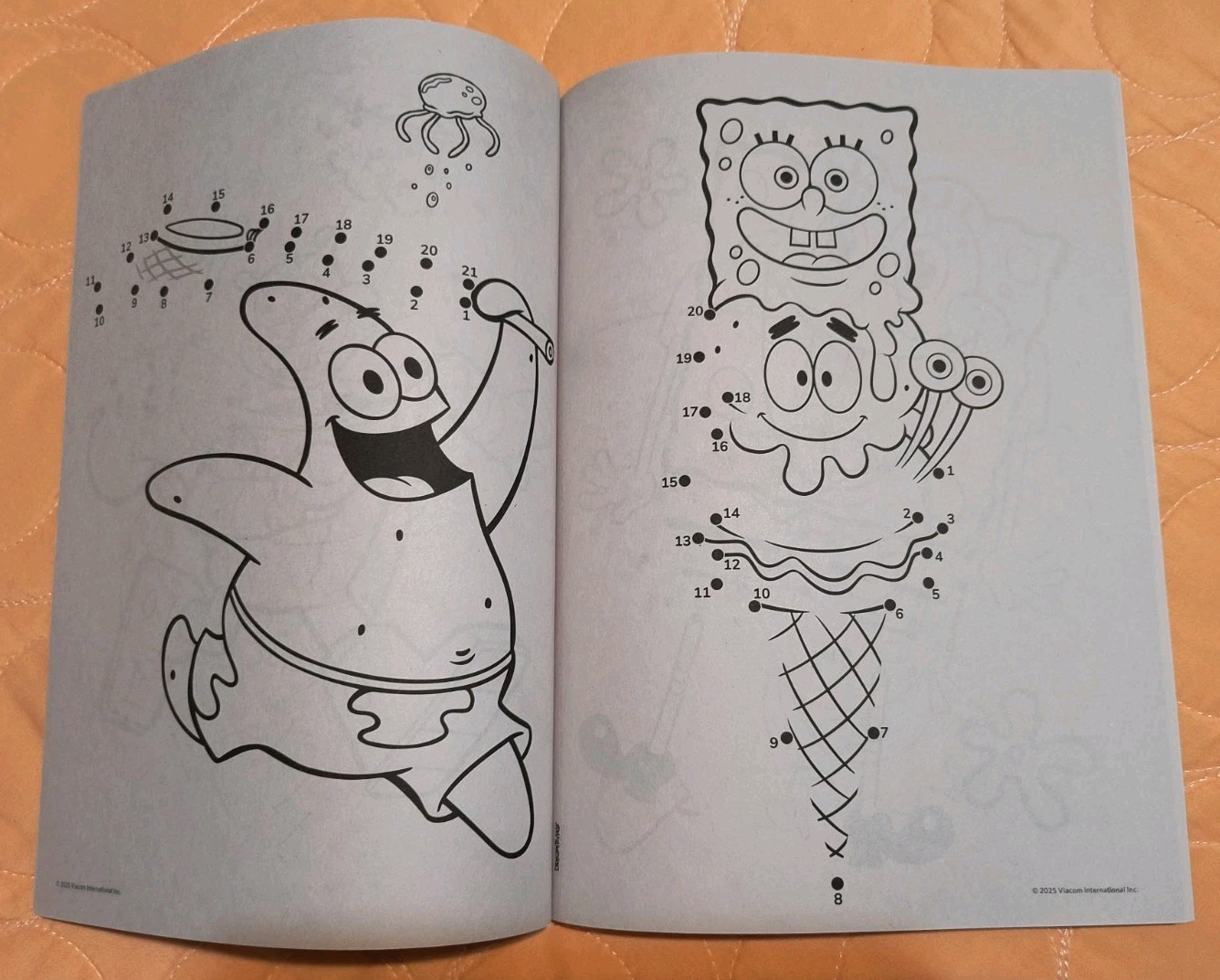 SpongeBob SquarePants Dot-to-Dot Coloring & Activity Book Tear/Share Pages 🆕