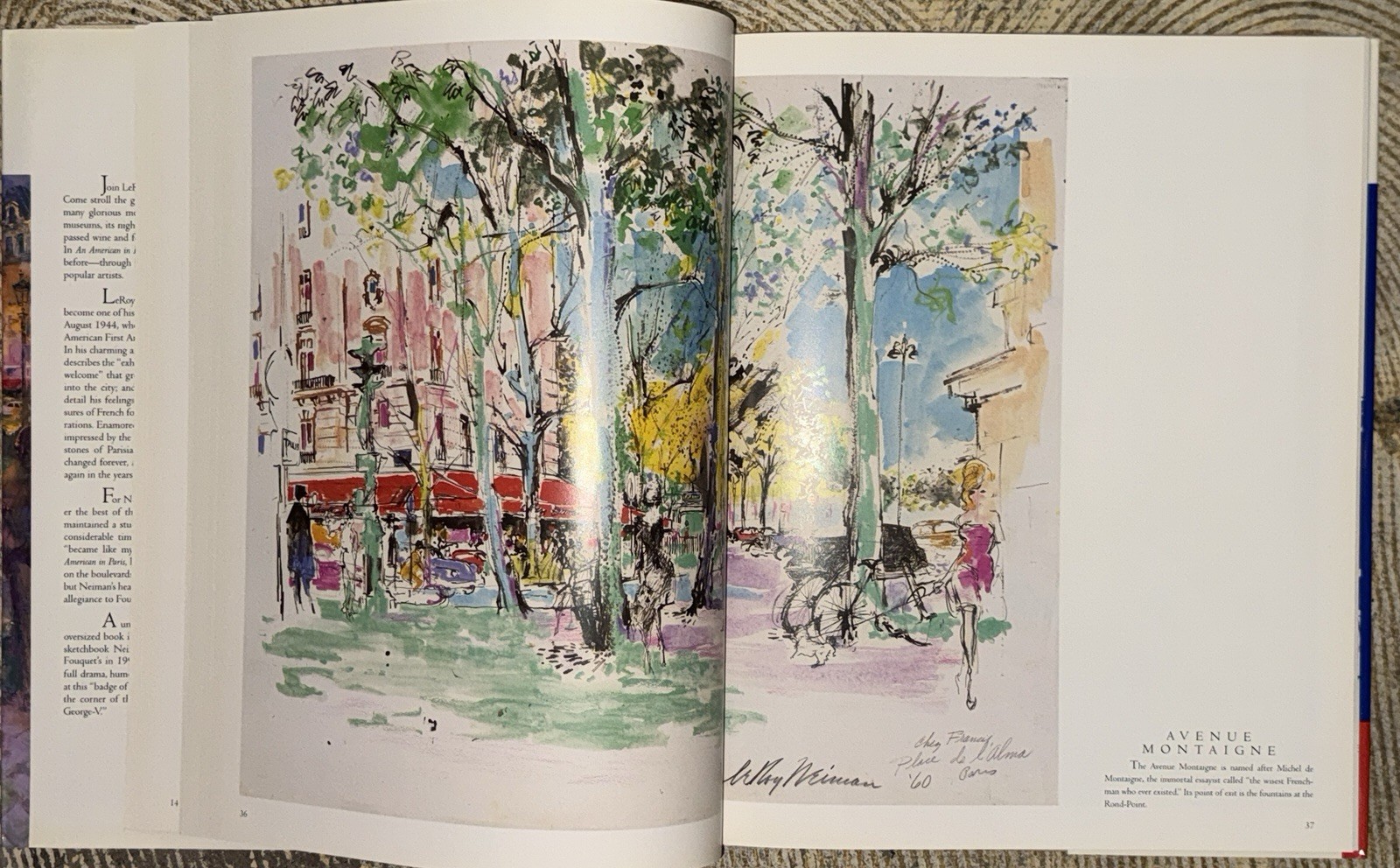 1994 LEROY NEIMAN AN AMERICAN IN PARIS HARDCOVER BOOK – GREAT PRINTS – I 1415