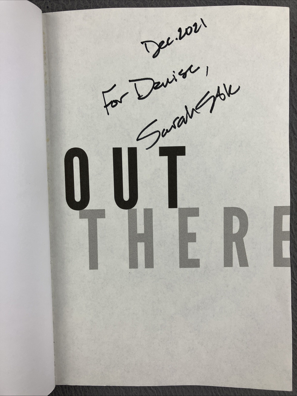 Out There: a Novel Book (2014, Paperback) Sarah Stark * SIGNED COPY
