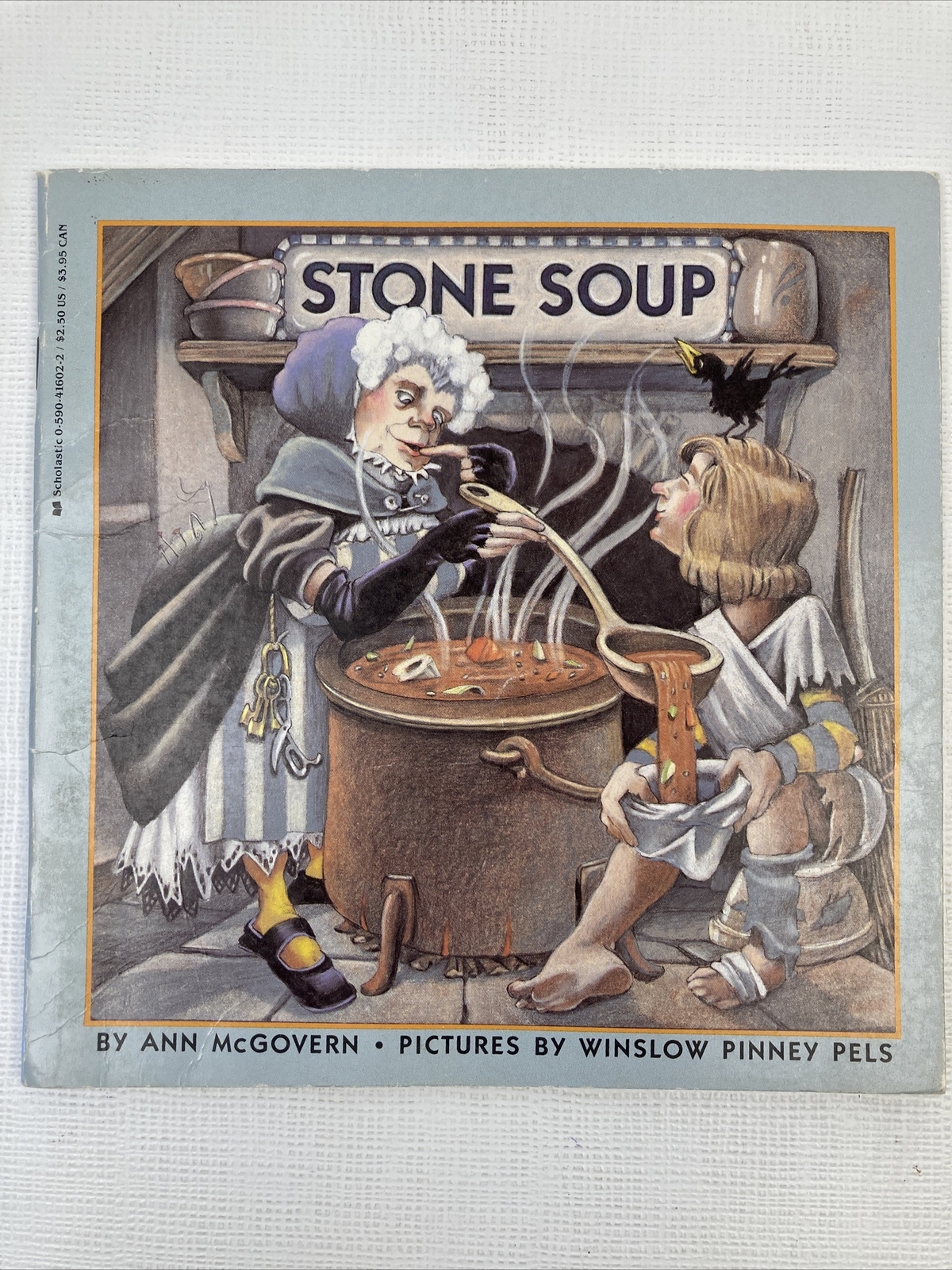Stone Soup By Ann Mcgovern W/ Matching Cassette Scholastic 1986 Vintage