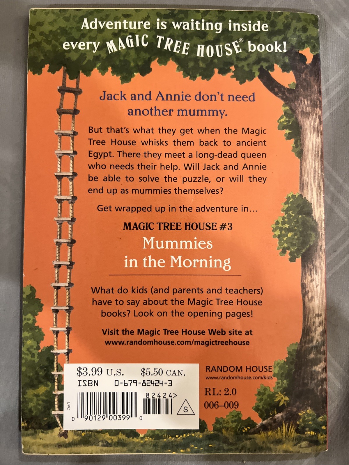 Magic Tree House #3 Mummies in the Morning by Mary Pope Osborne (1993 Paperback)
