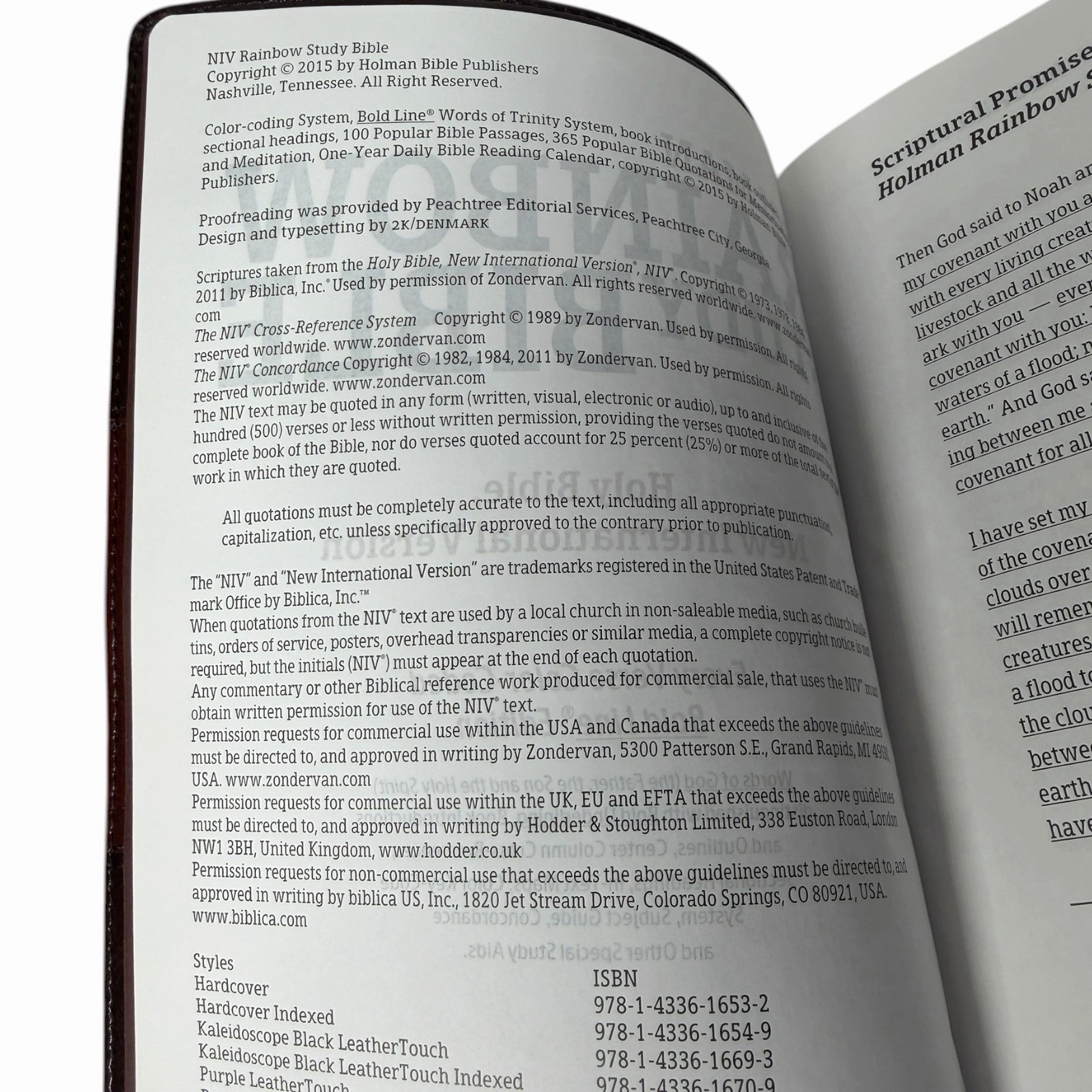 NIV Rainbow Study Bible, Saddle Brown LeatherTouch Holman 2015 Indexed, Clean