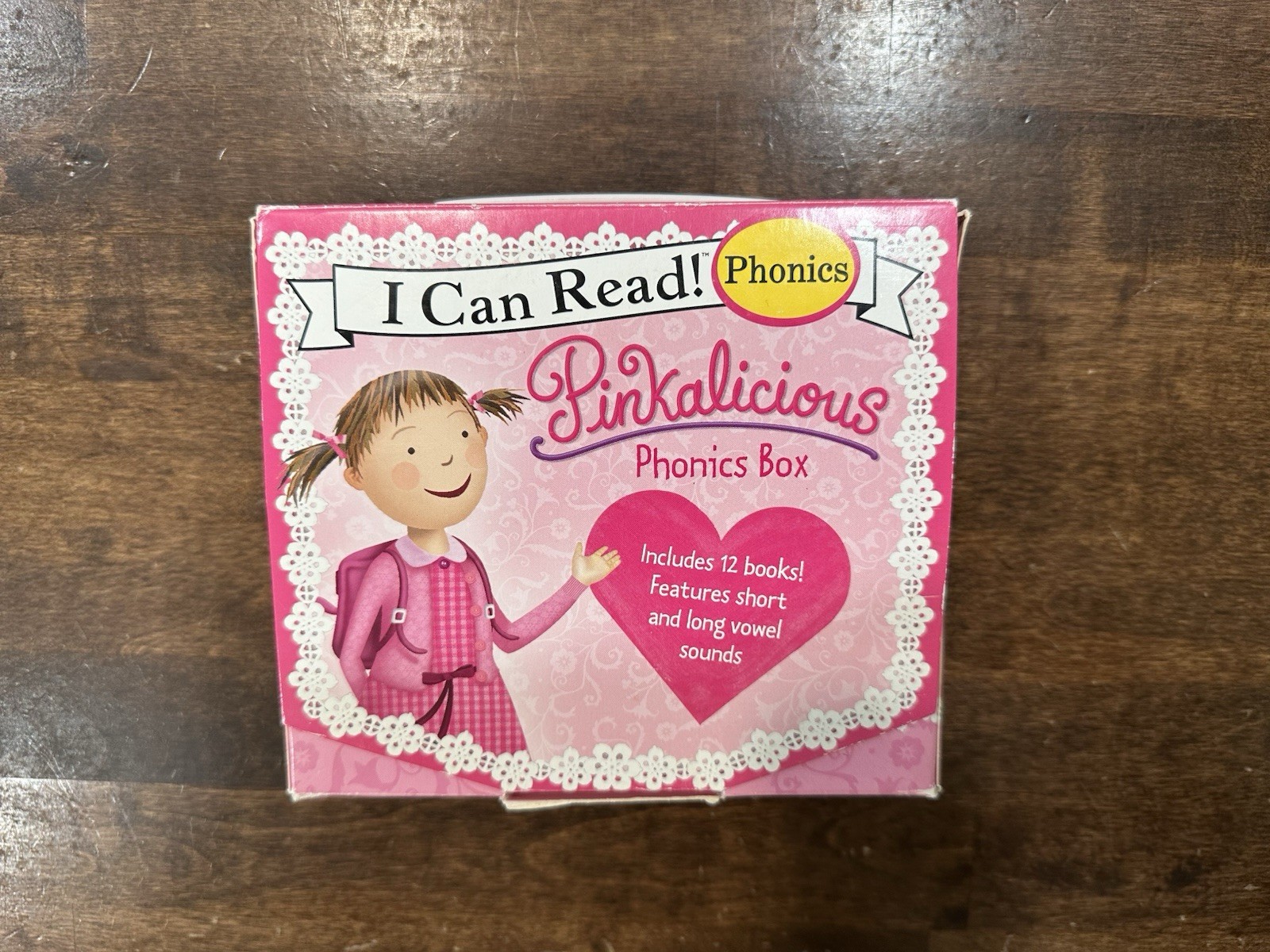 Pinkalicious I Can Read Phonics Kids Book Box Lot of 12 Books Long Short Vowel