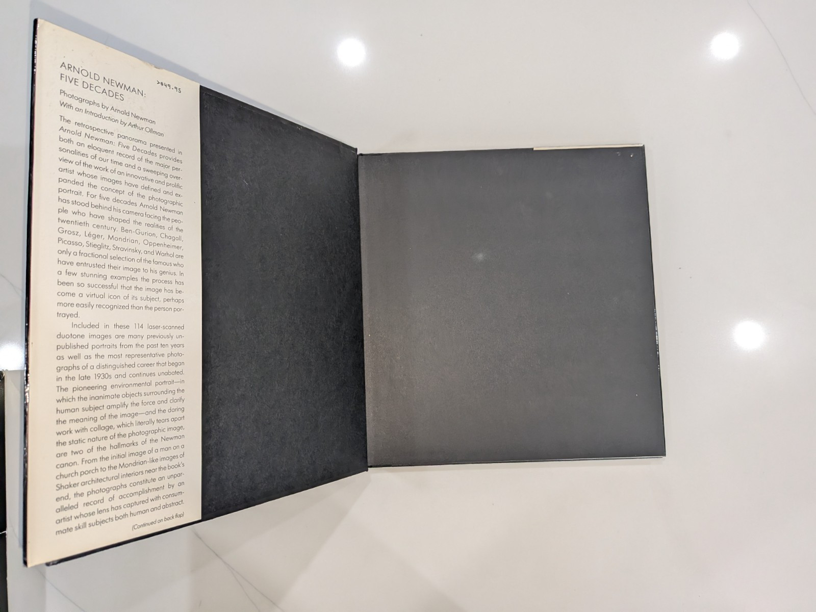 Arnold Newman: Five Decades – 1986 1st Ed – HBJ – Photography / Art / Portraits