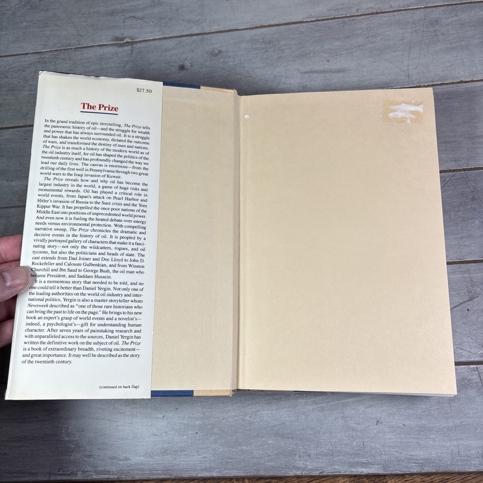 DANIEL YERGIN The Prize the Epic Quest for Oil Money Power HC/DJ