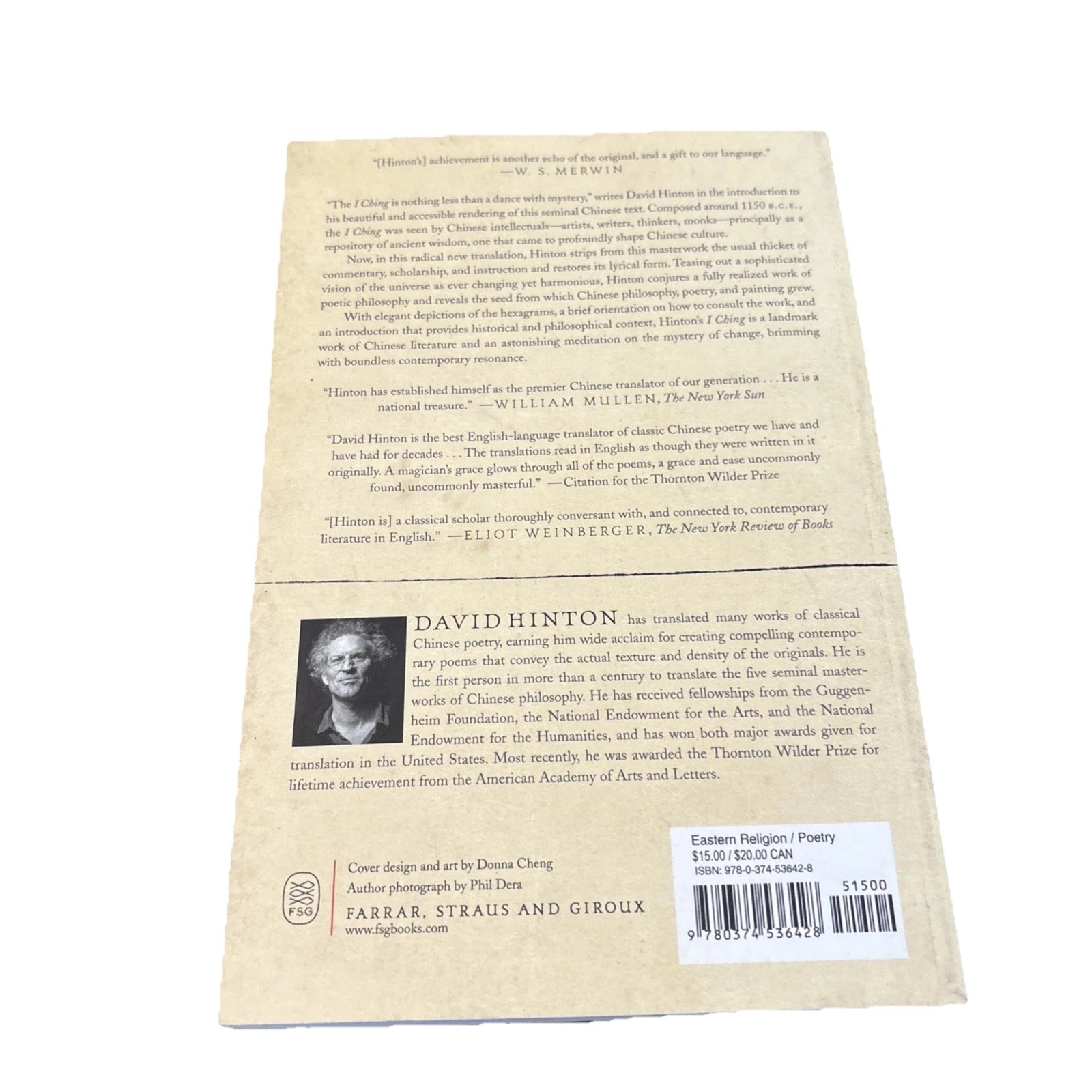 I Ching The Book of Change a New Translation David Hinton PB Very Good