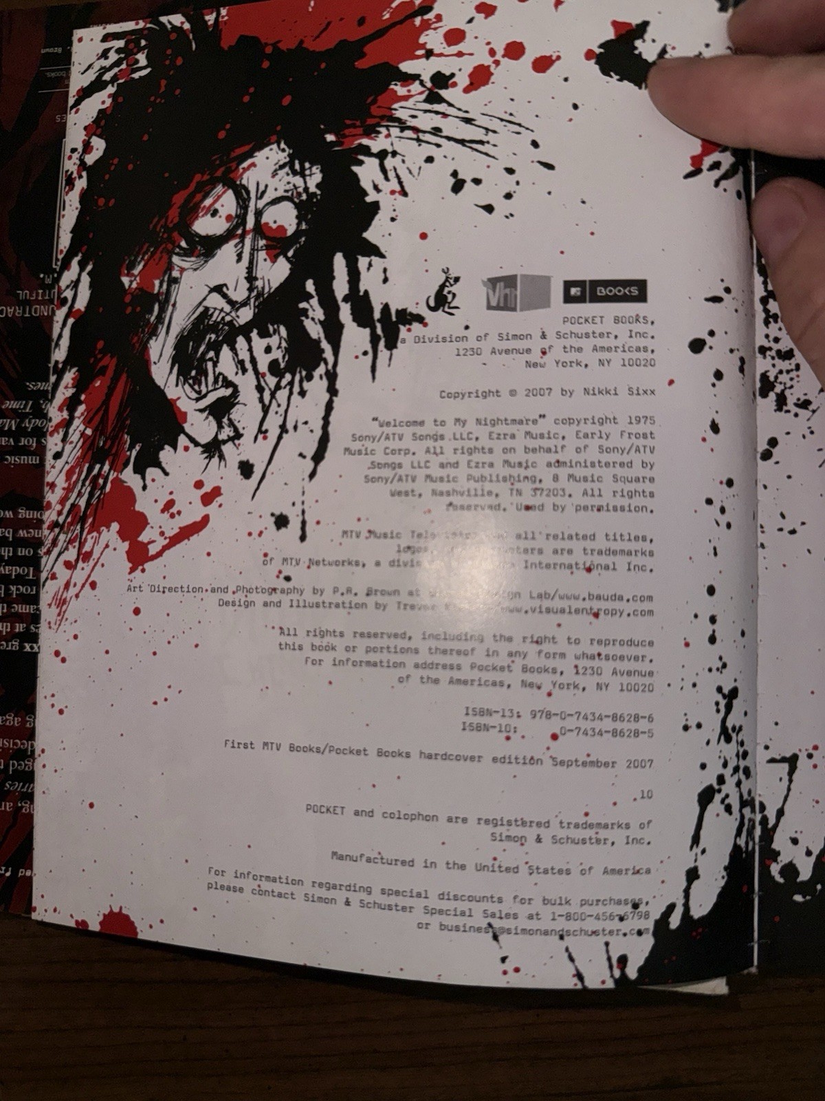 Heroin Diaries HC Nikki Sixx Motley Crue MTV Pocket Books 1st pr 2007