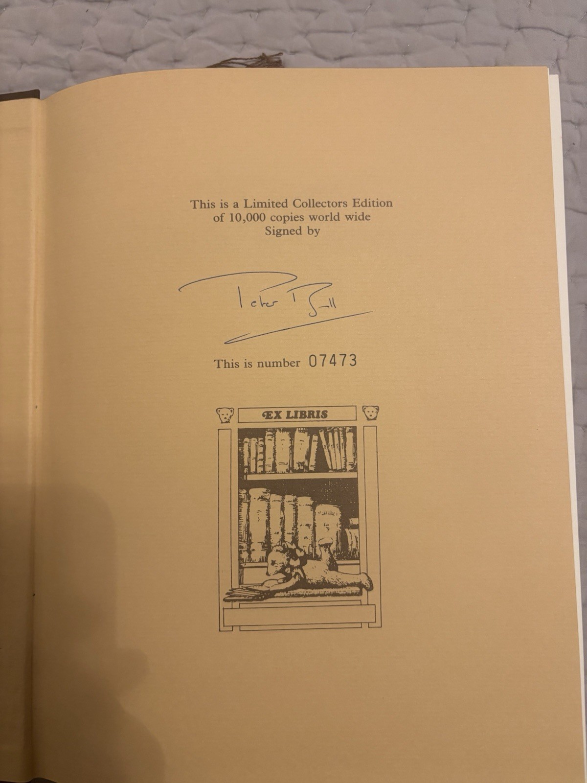The Teddy Bear Book *FLAT-SIGNED* by Peter Bull and Numbered 0743 out of 10,000
