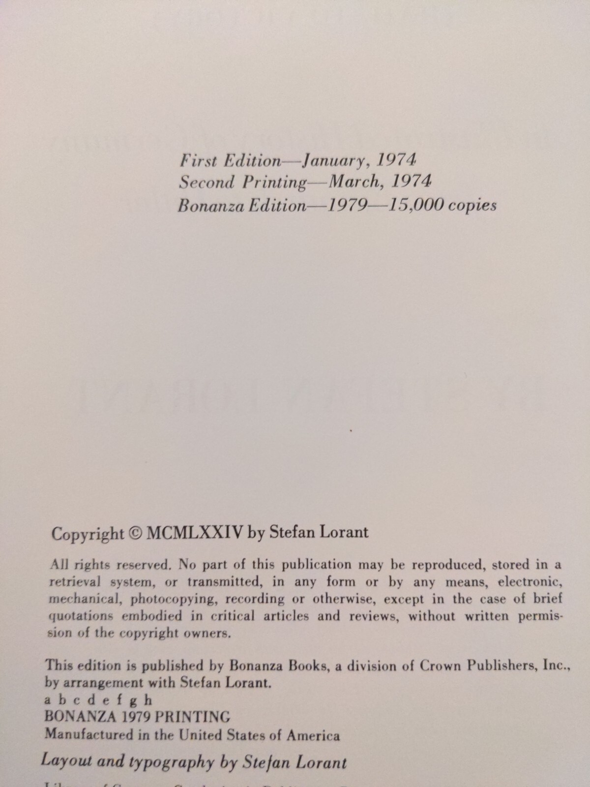 1979 Bonanza Edition Sieg Heil By Stefan Lorant Hardcover w/DJ 1974 Bismarck