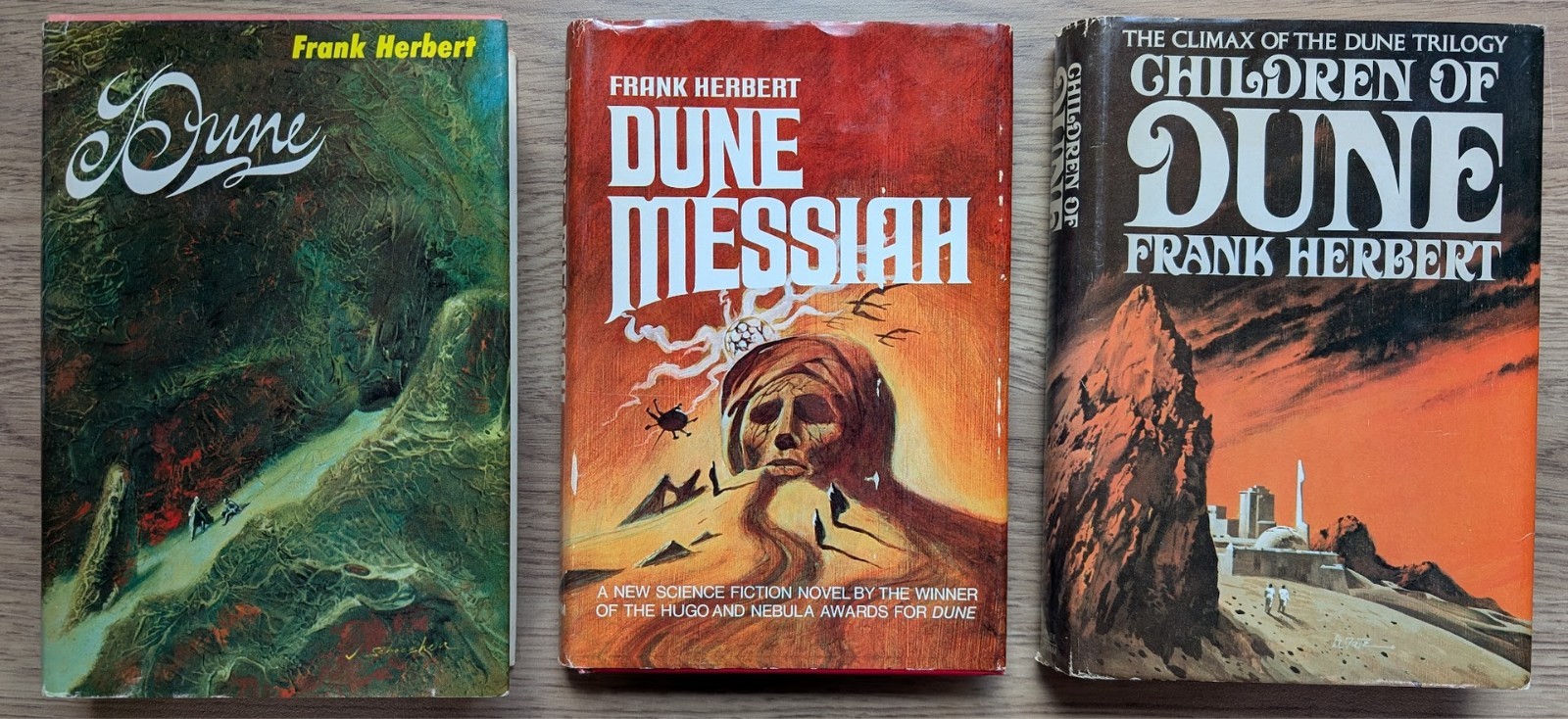 Dune Trilogy Hardcover Frank Herbert 1965 Chilton Putnam BCE Messiah Children Of