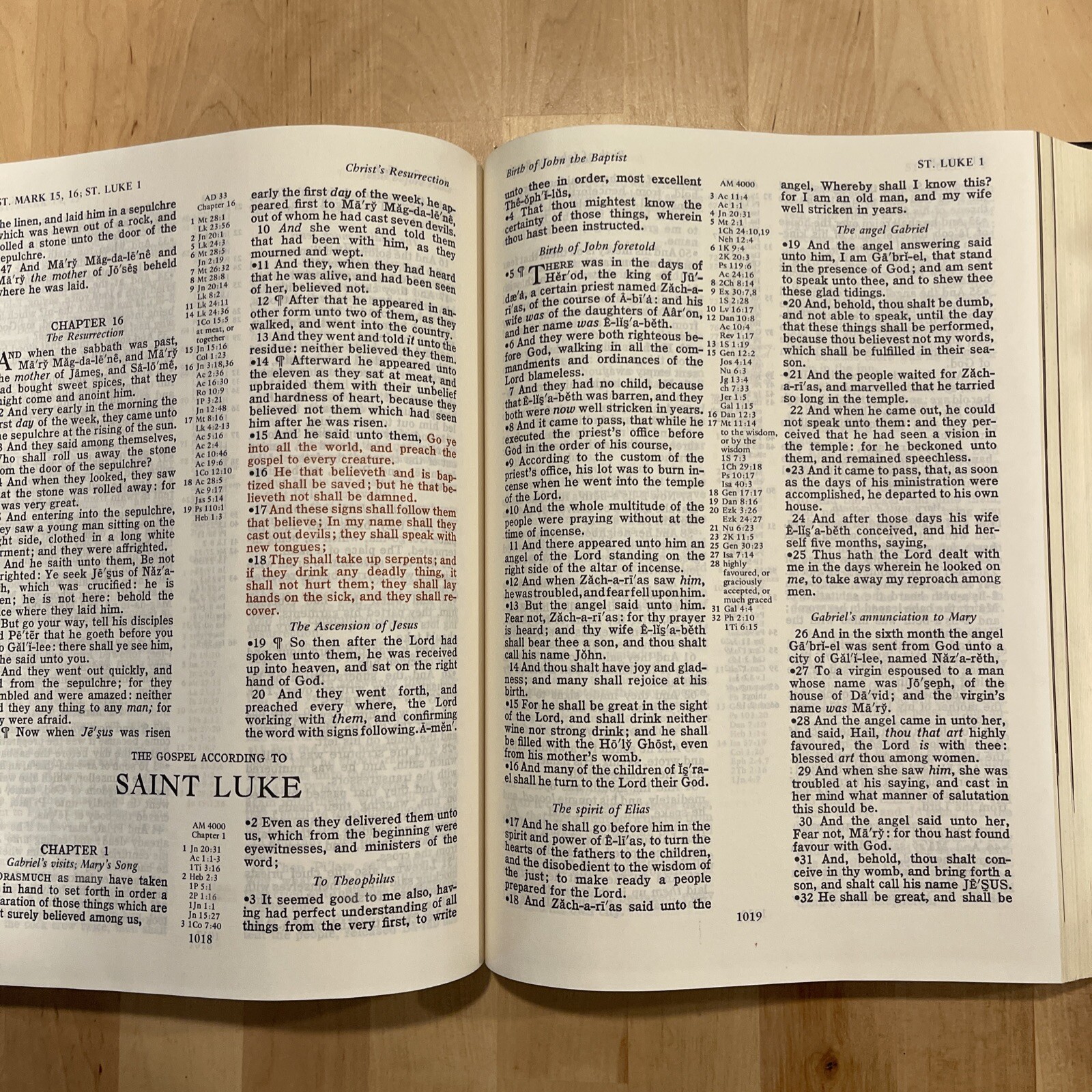 HOLY BIBLE 1970 King James Vintage HOLMAN Large Print Family Bible Illustrated