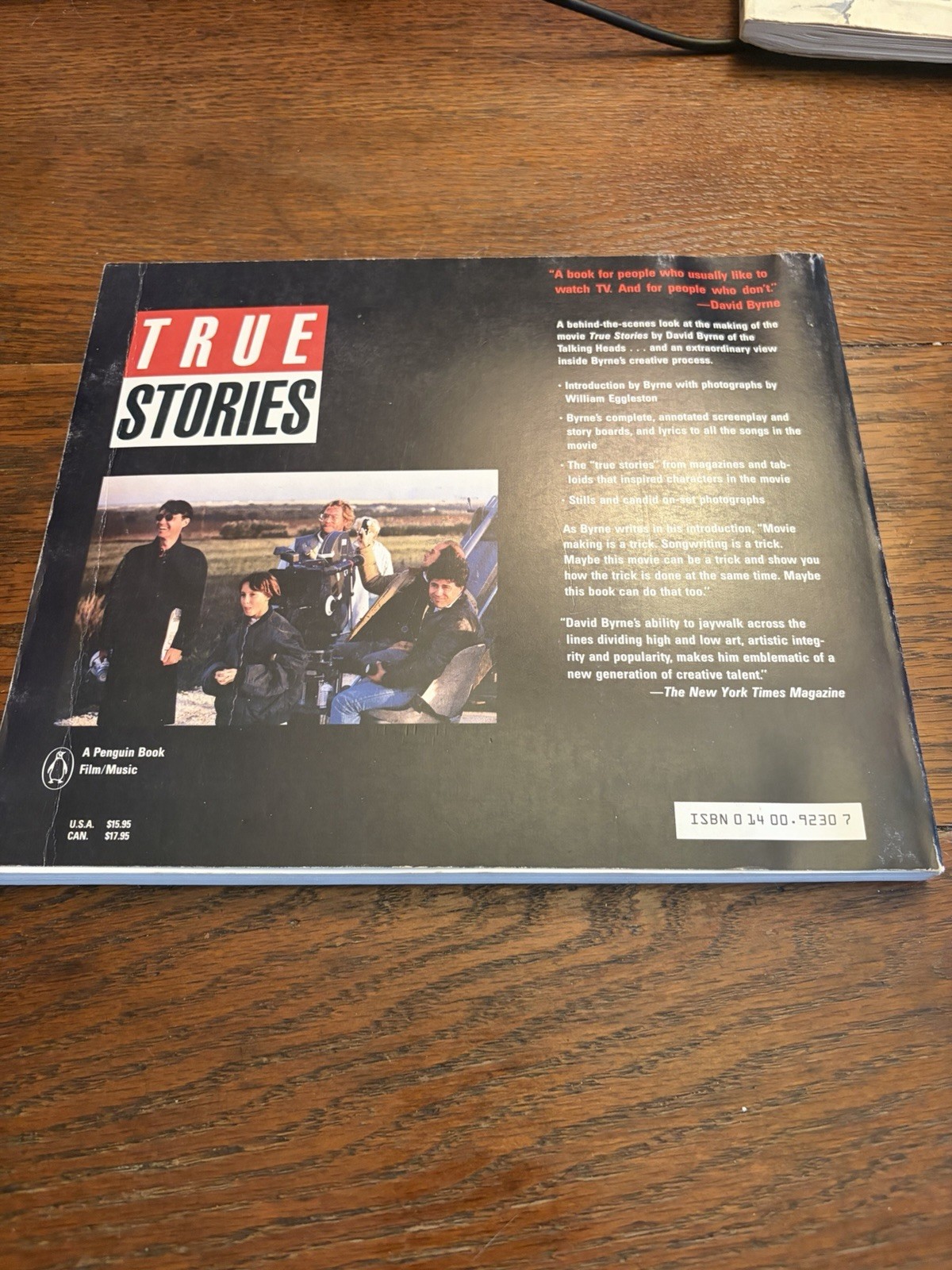 David Byrne True Stories Book Paperback 1986
