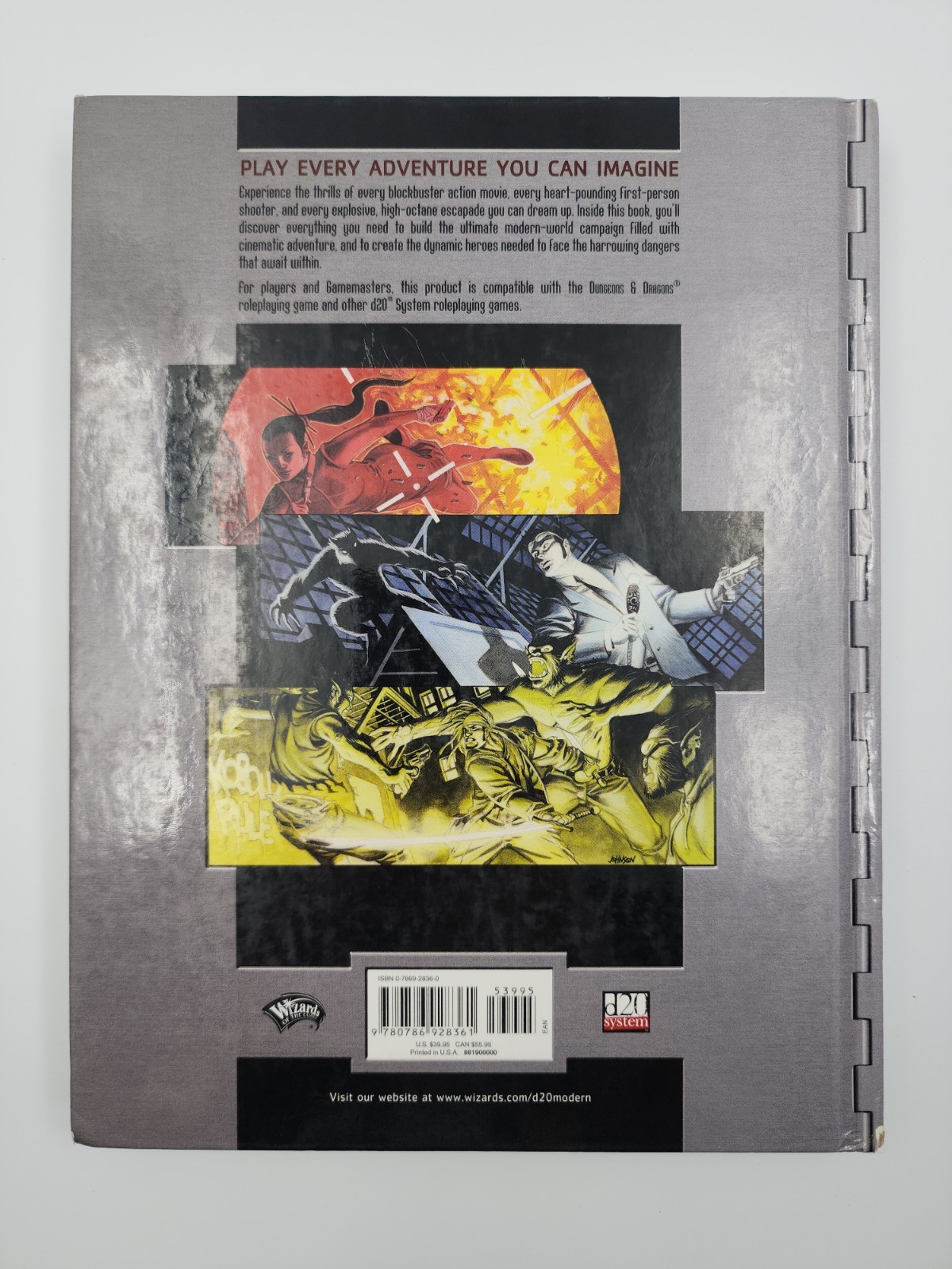 D20 Modern Roleplaying Game: Core Rulebook 1st Print Illustrated Hardcover