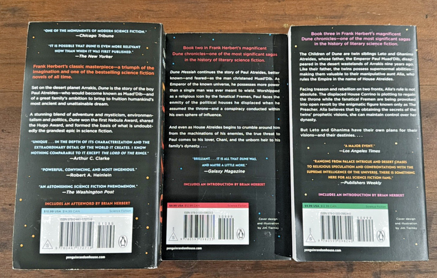 Lot of 6 Complete Frank Herbert Dune Series 1-6 +2 Extras