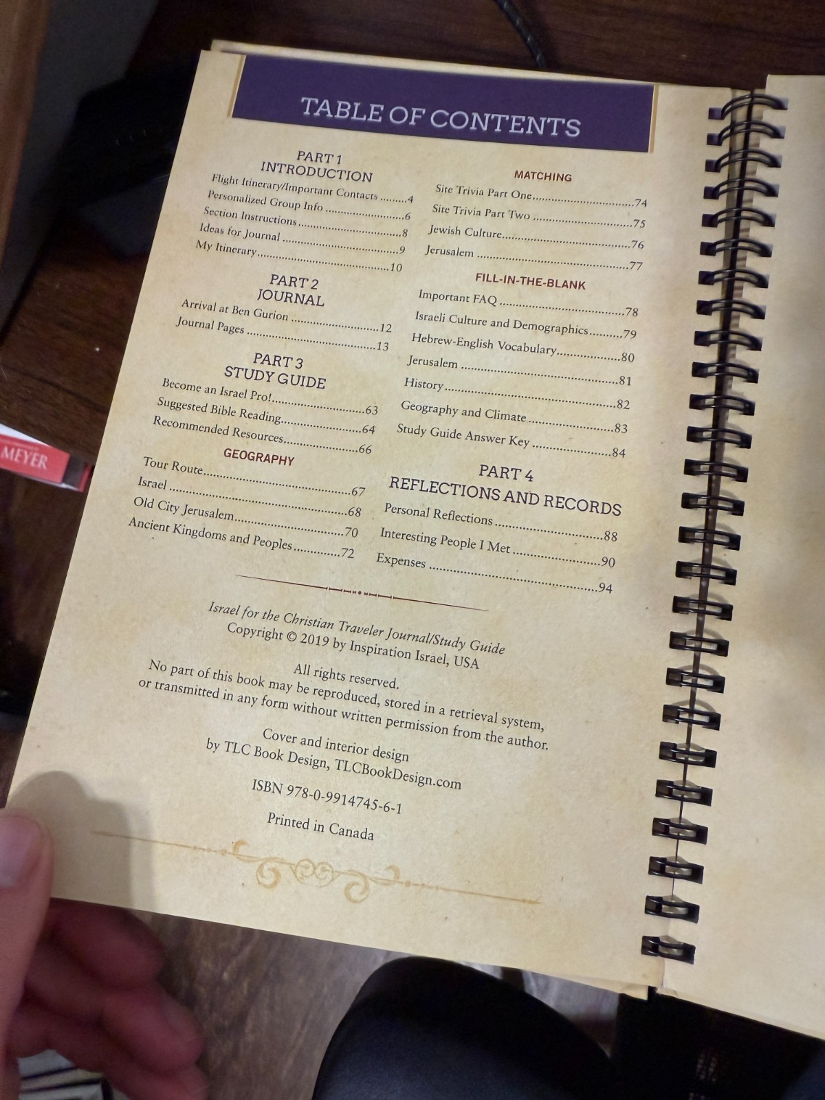 Israel for the Christian Traveler – Journal and Study Guide 2019