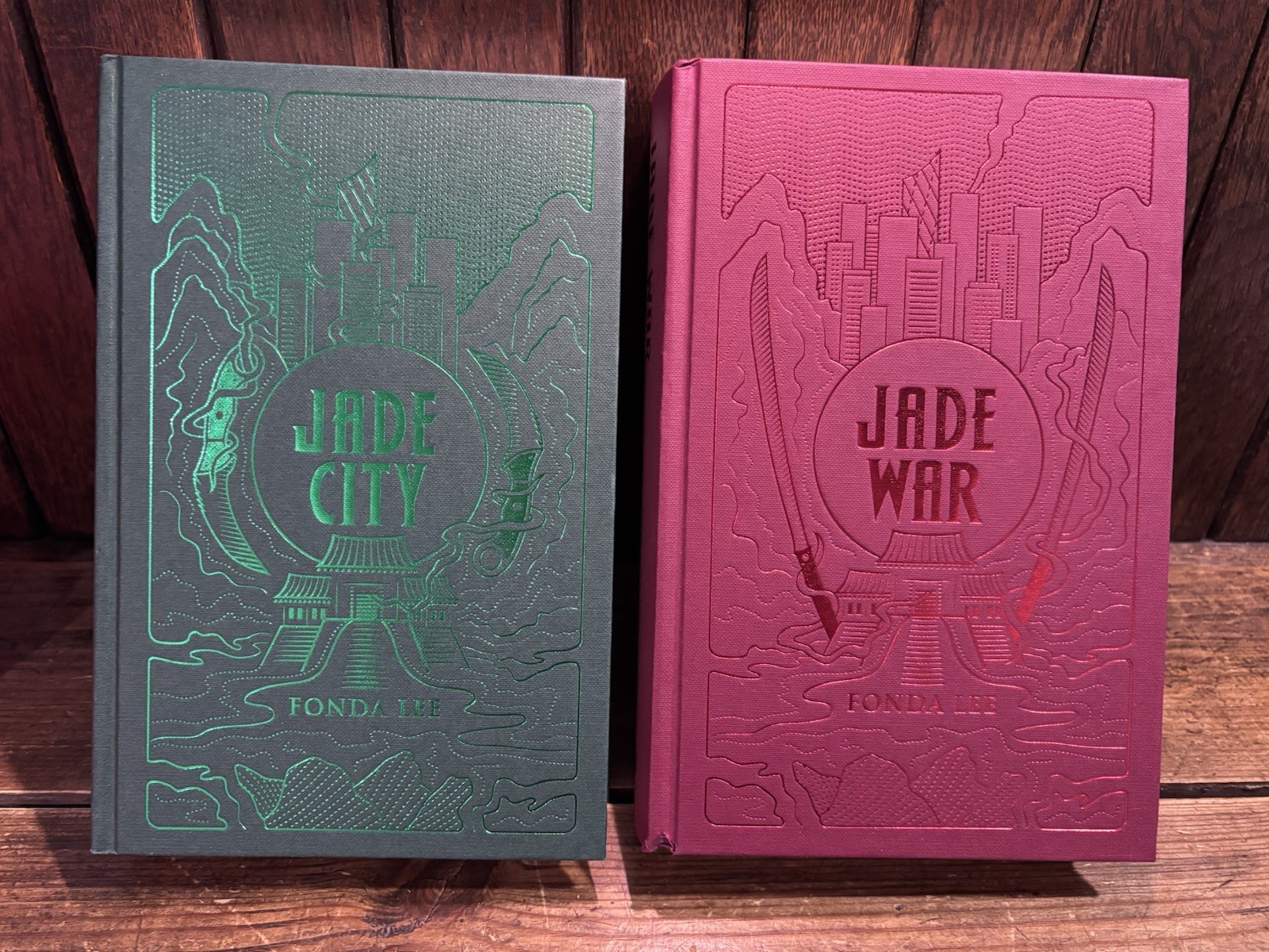 Illumicrate Green Bone Saga Fonda Lee Jade City & Jade War 2 Book Lot Signed